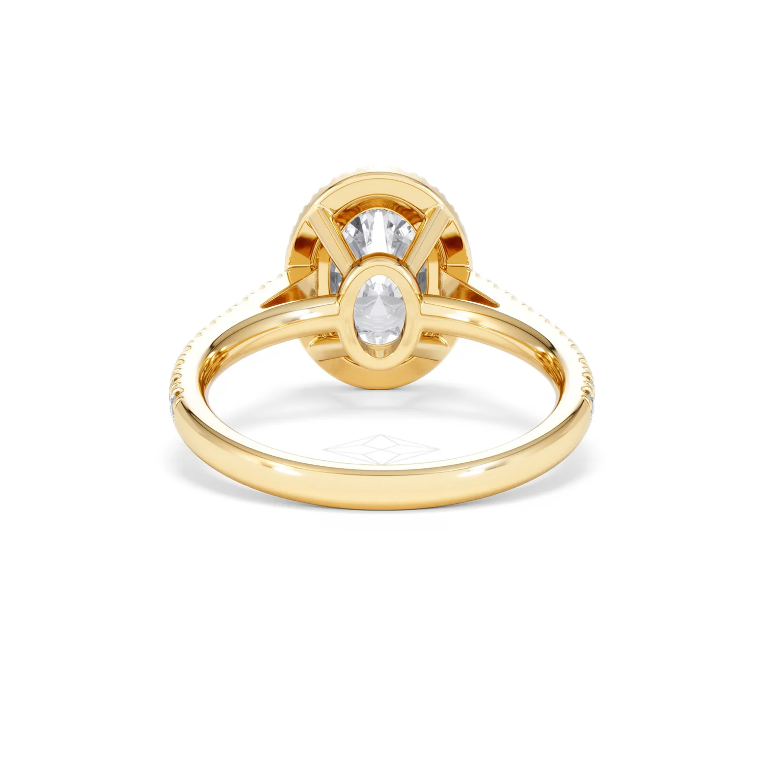 Georgina Lab Oval Diamond Halo Engagement Ring 18K Gold 2.55ct F/VS1 - Image 52