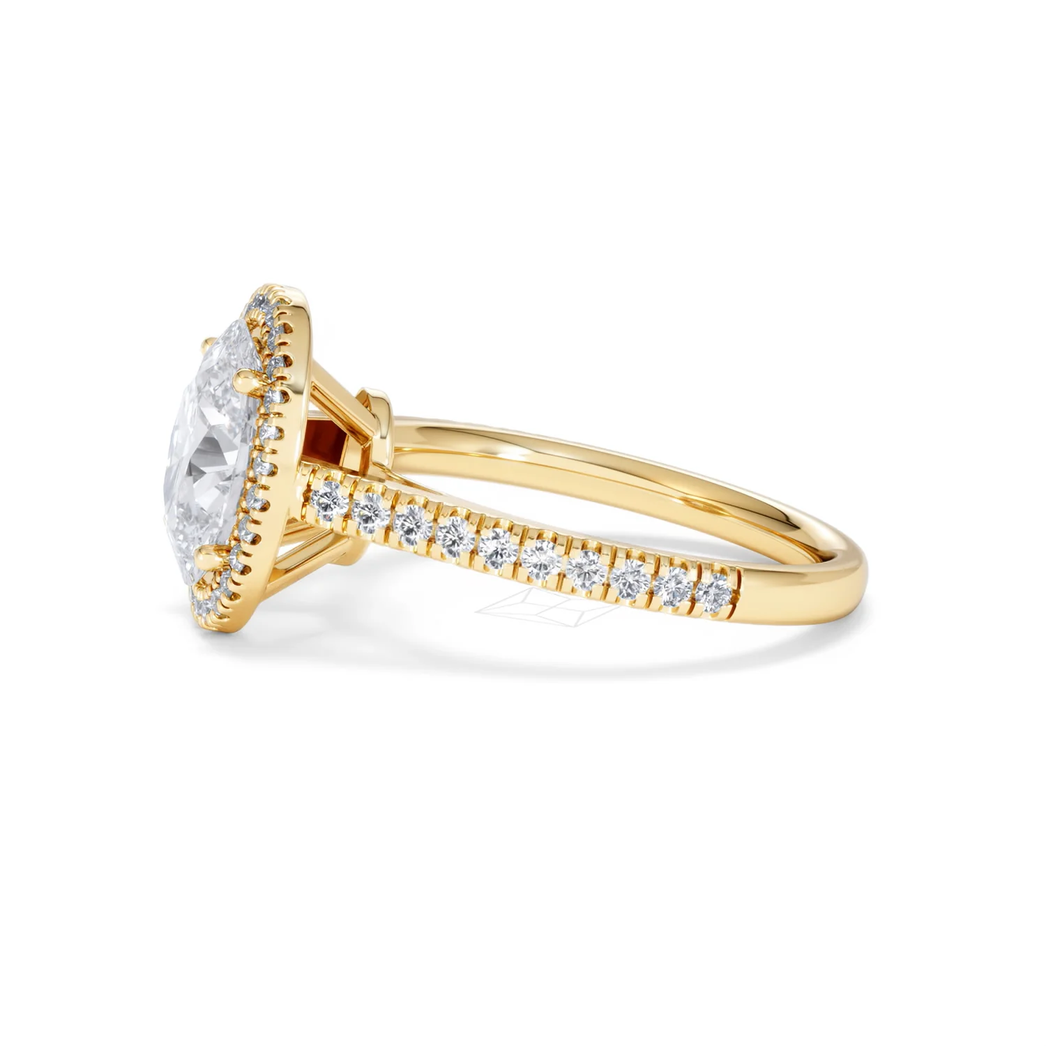 Georgina Lab Oval Diamond Halo Engagement Ring 18K Gold 2.55ct F/VS1 - Image 75