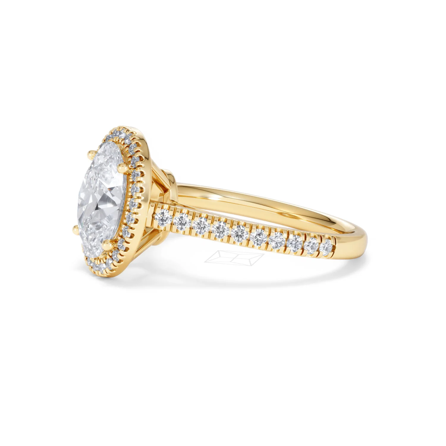 Georgina Lab Oval Diamond Halo Engagement Ring 18K Gold 2.55ct F/VS1 - Image 78