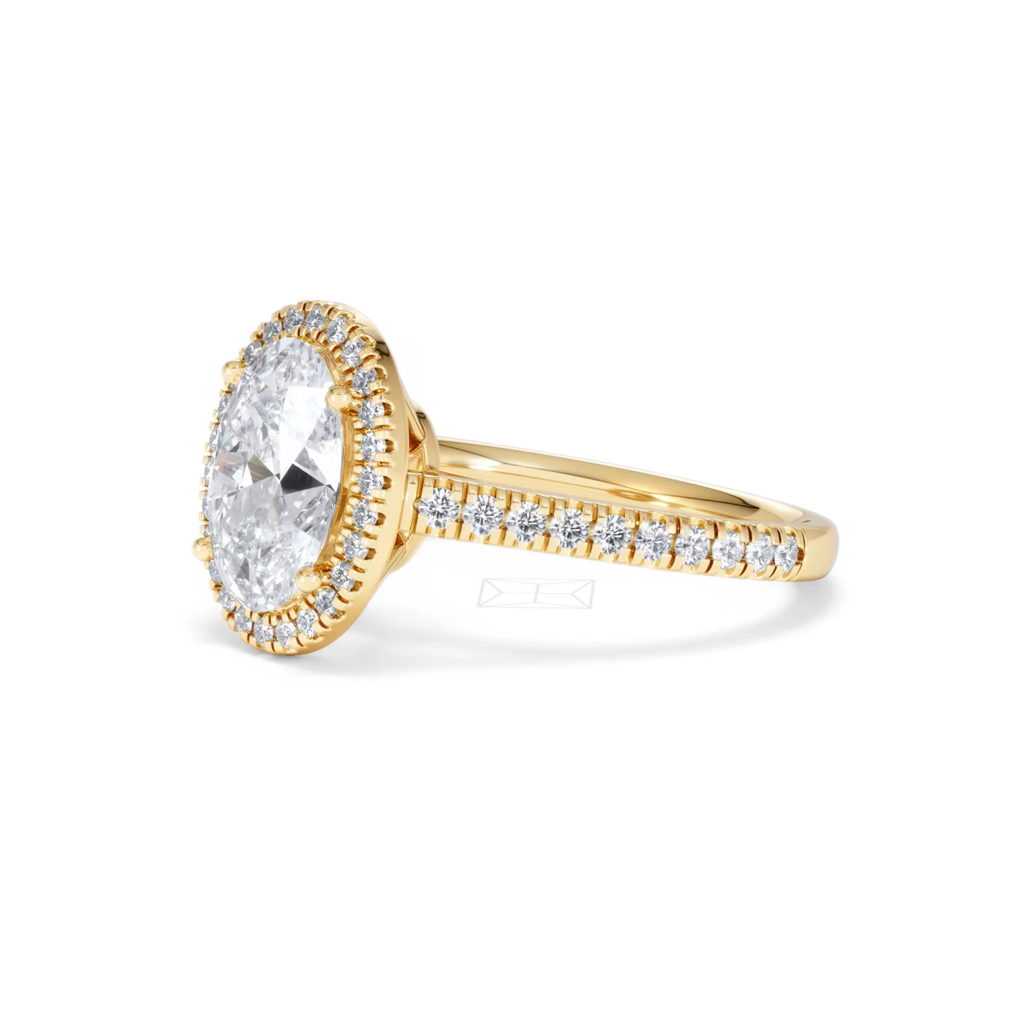 Georgina Lab Oval Diamond Halo Engagement Ring 18K Gold 2.55ct F/VS1 - Image 81