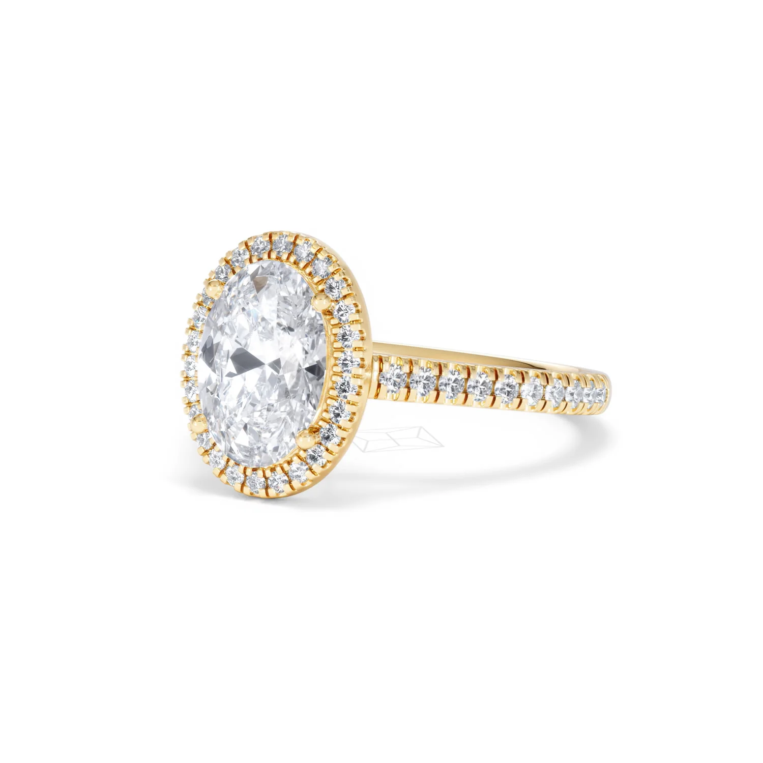 Georgina Lab Oval Diamond Halo Engagement Ring 18K Gold 2.55ct F/VS1 - Image 85