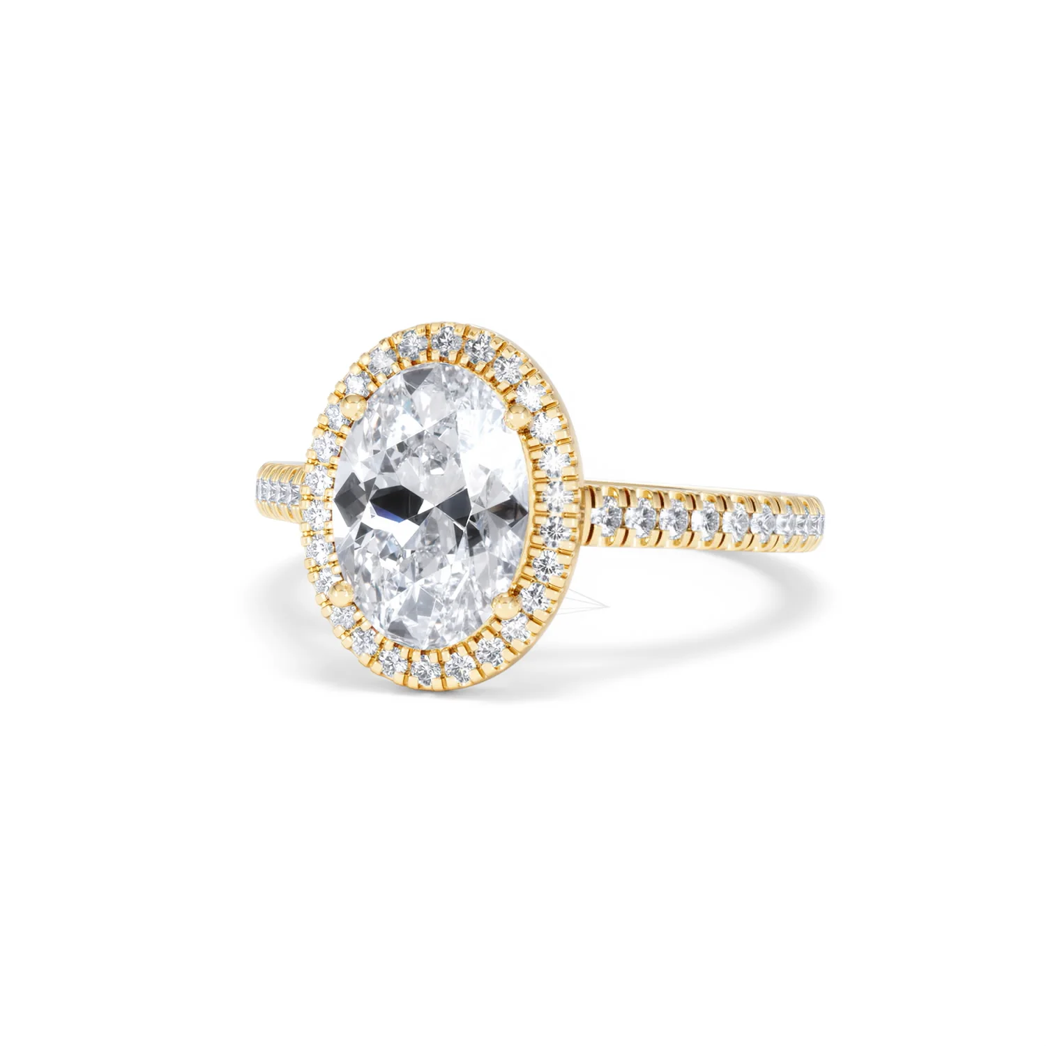 Georgina Lab Oval Diamond Halo Engagement Ring 18K Gold 2.55ct F/VS1 - Image 88