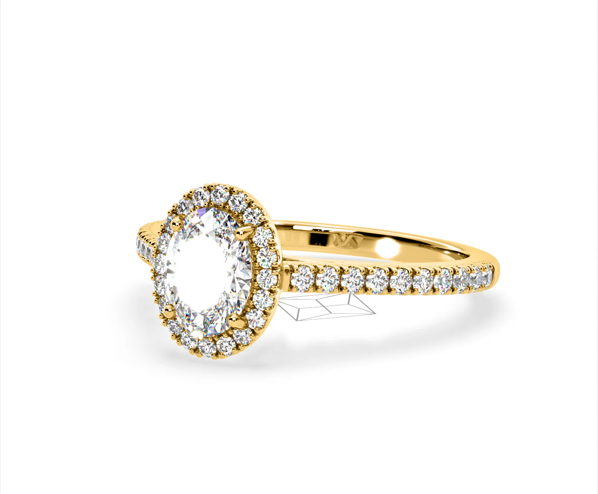 Georgina Lab Oval Diamond Halo Engagement Ring 18K Gold 2.55ct F/VS1 - Image 94
