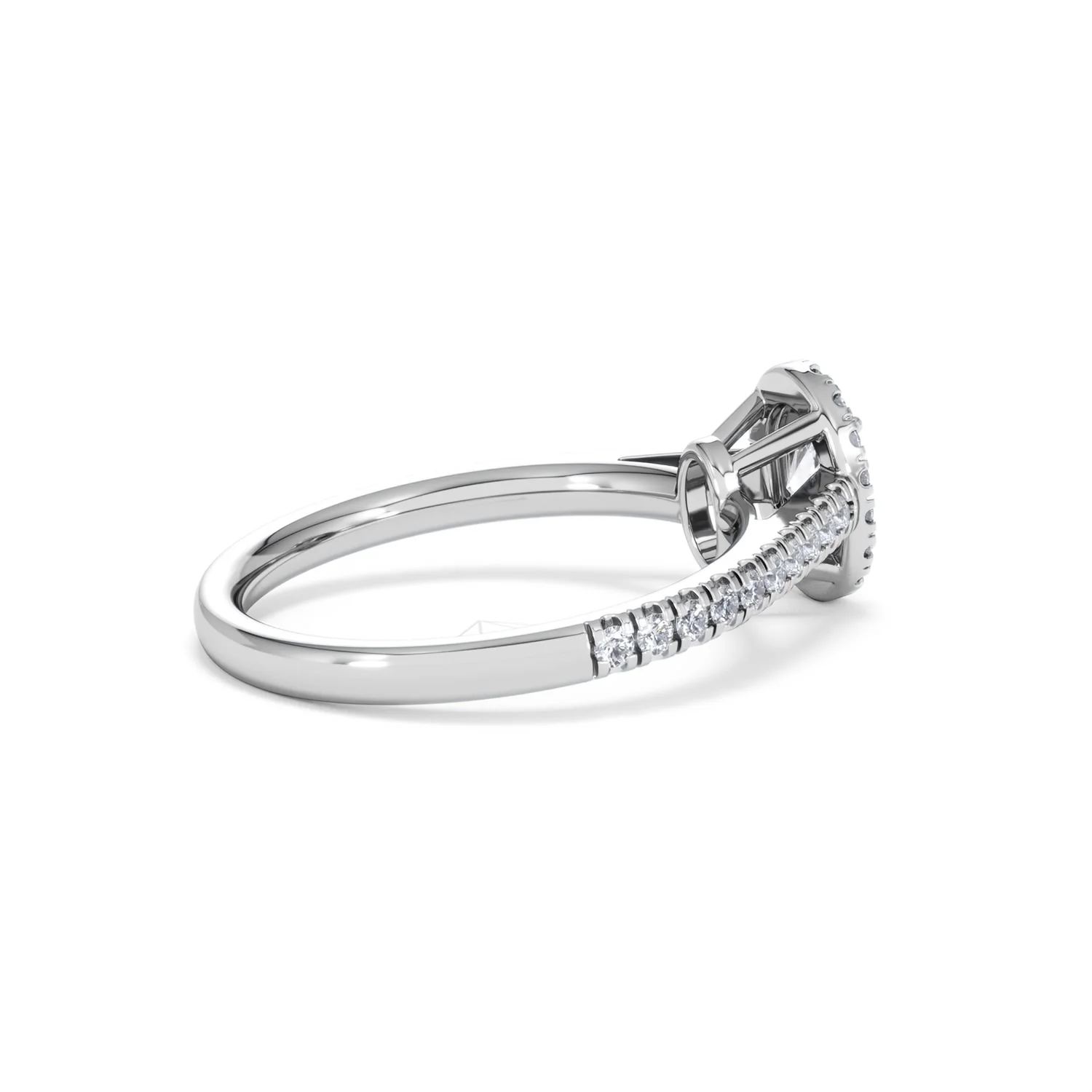 Georgina Lab Oval Diamond Halo Engagement Ring 18K White Gold 1.00ct F/VS1 - Image 36