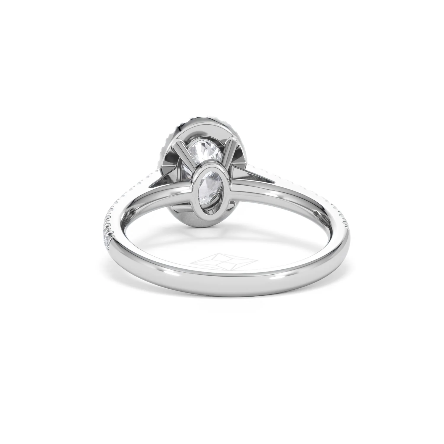 Georgina Lab Oval Diamond Halo Engagement Ring 18K White Gold 1.55ct F/VS1 - Image 53