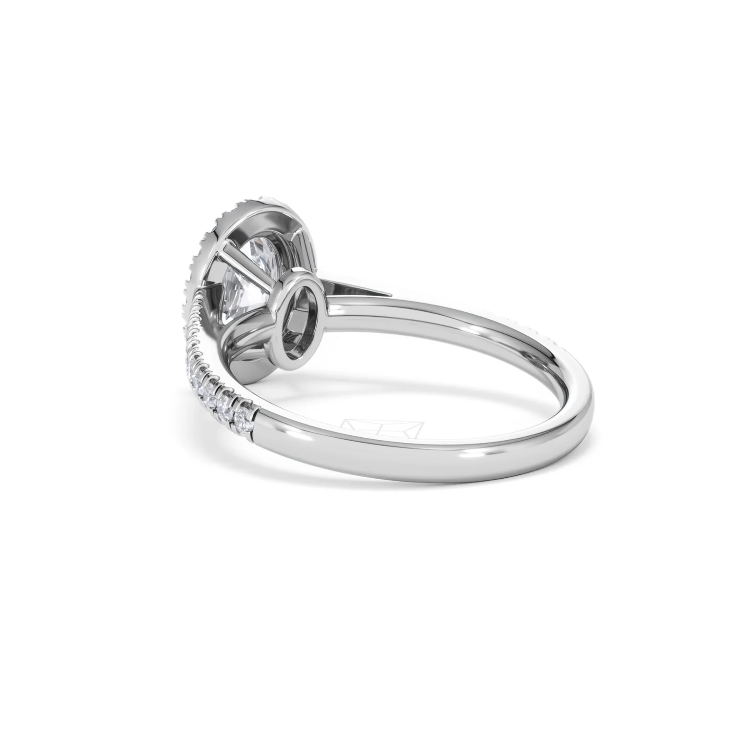 Georgina Lab Oval Diamond Halo Engagement Ring 18K White Gold 1.55ct F/VS1 - Image 59