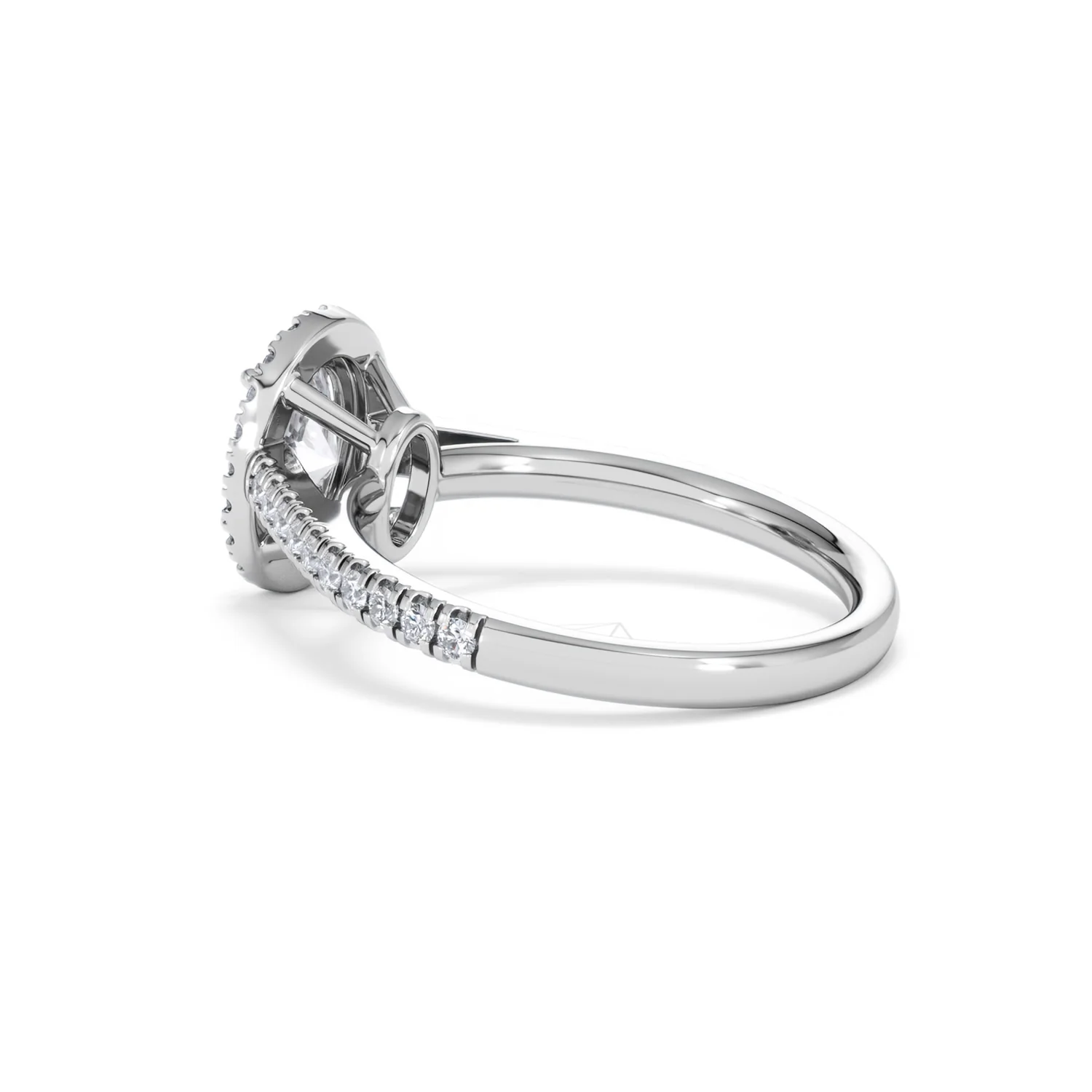 Georgina Lab Oval Diamond Halo Engagement Ring 18K White Gold 1.55ct F/VS1 - Image 63