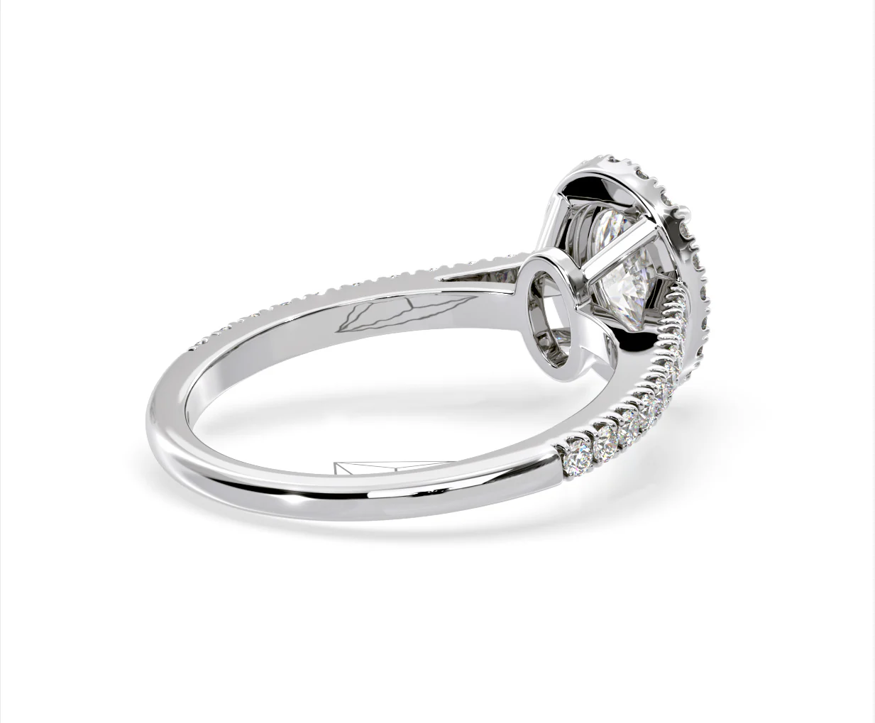 Georgina Lab Oval Diamond Halo Engagement Ring 18K White Gold 2.05ct F/VS1 - Image 136
