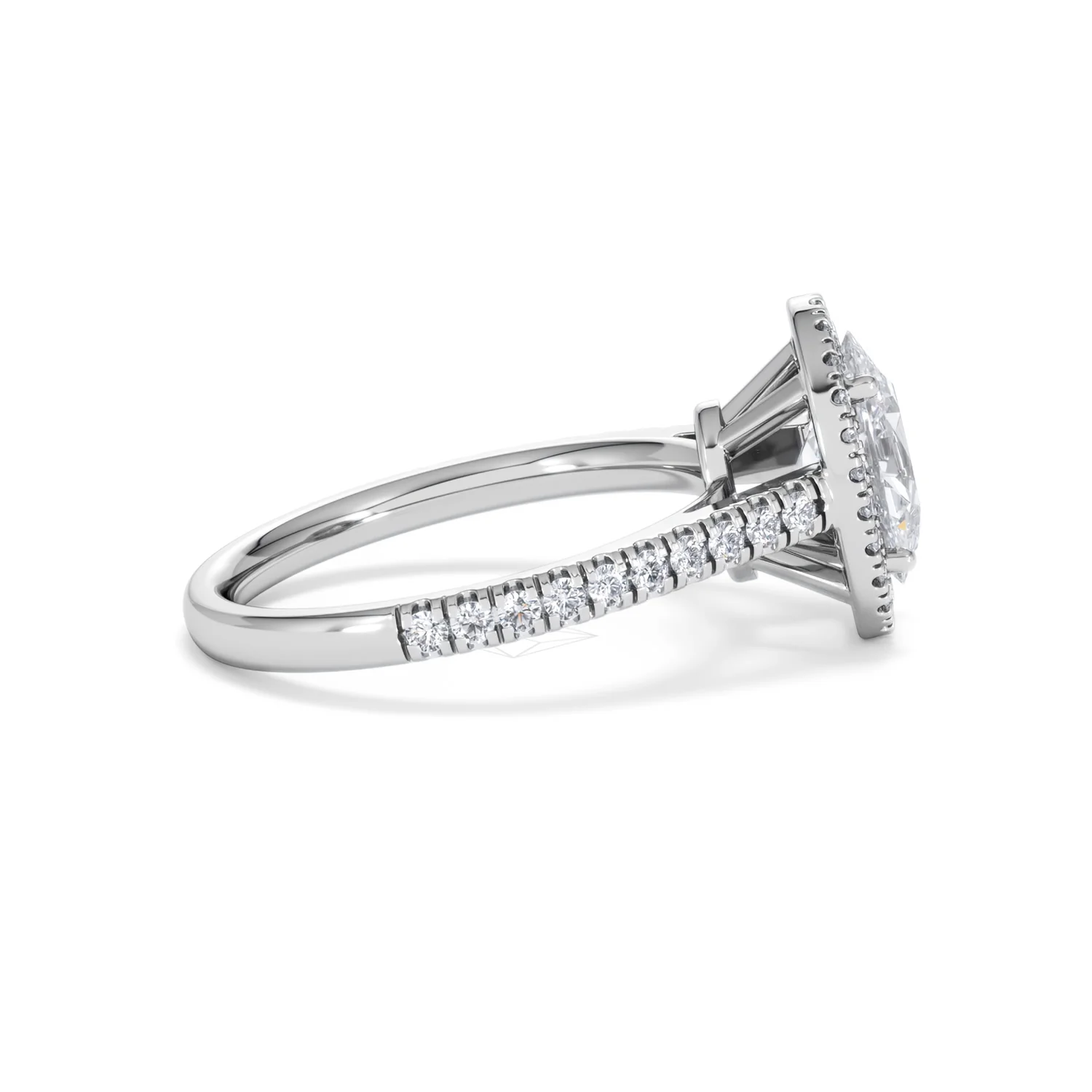 Georgina Lab Oval Diamond Halo Engagement Ring 18K White Gold 2.05ct F/VS1 - Image 31