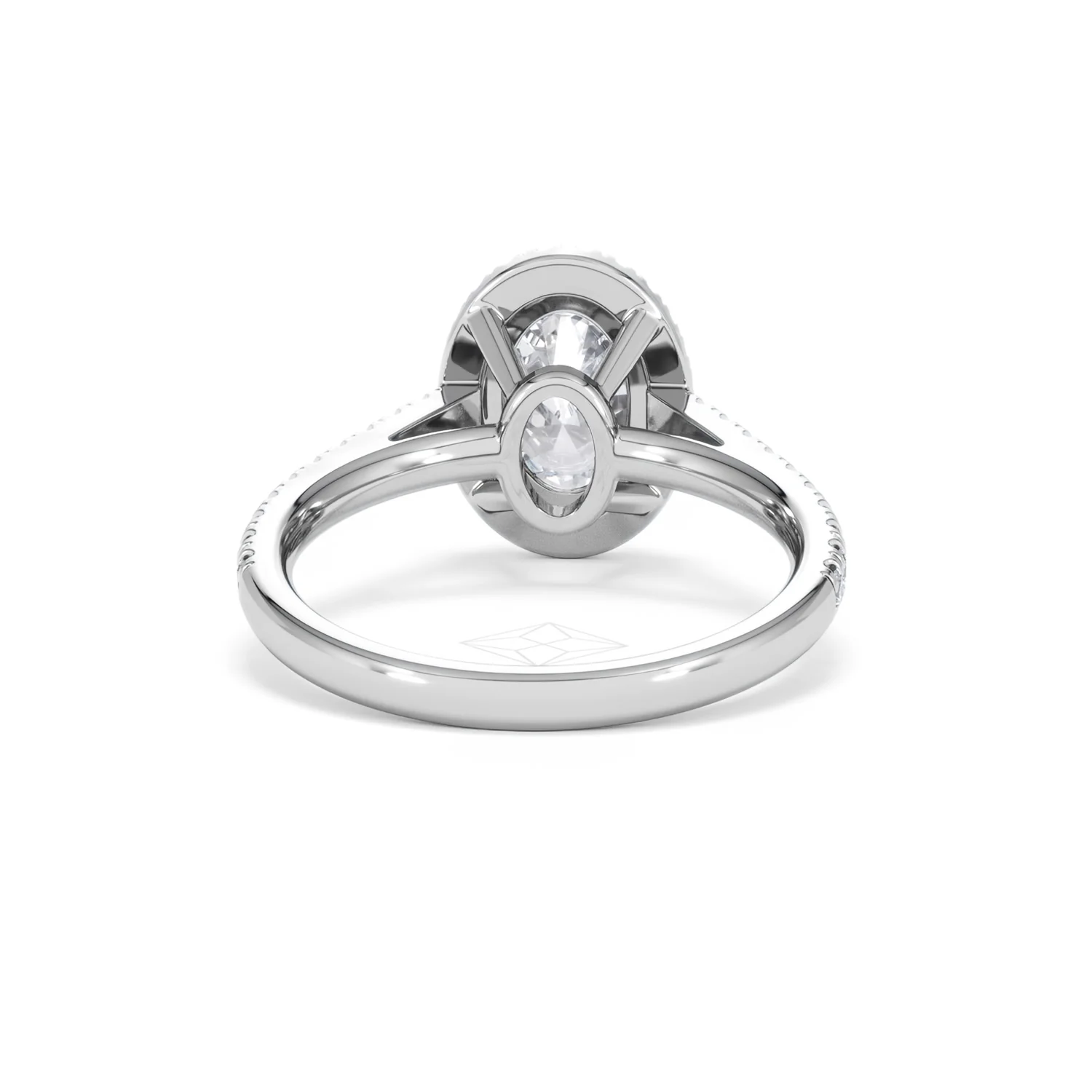 Georgina Lab Oval Diamond Halo Engagement Ring 18K White Gold 2.05ct F/VS1 - Image 50