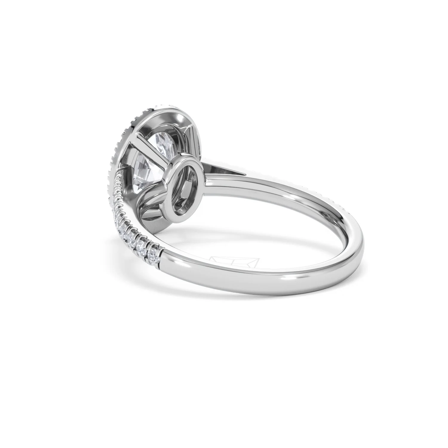 Georgina Lab Oval Diamond Halo Engagement Ring 18K White Gold 2.05ct F/VS1 - Image 59