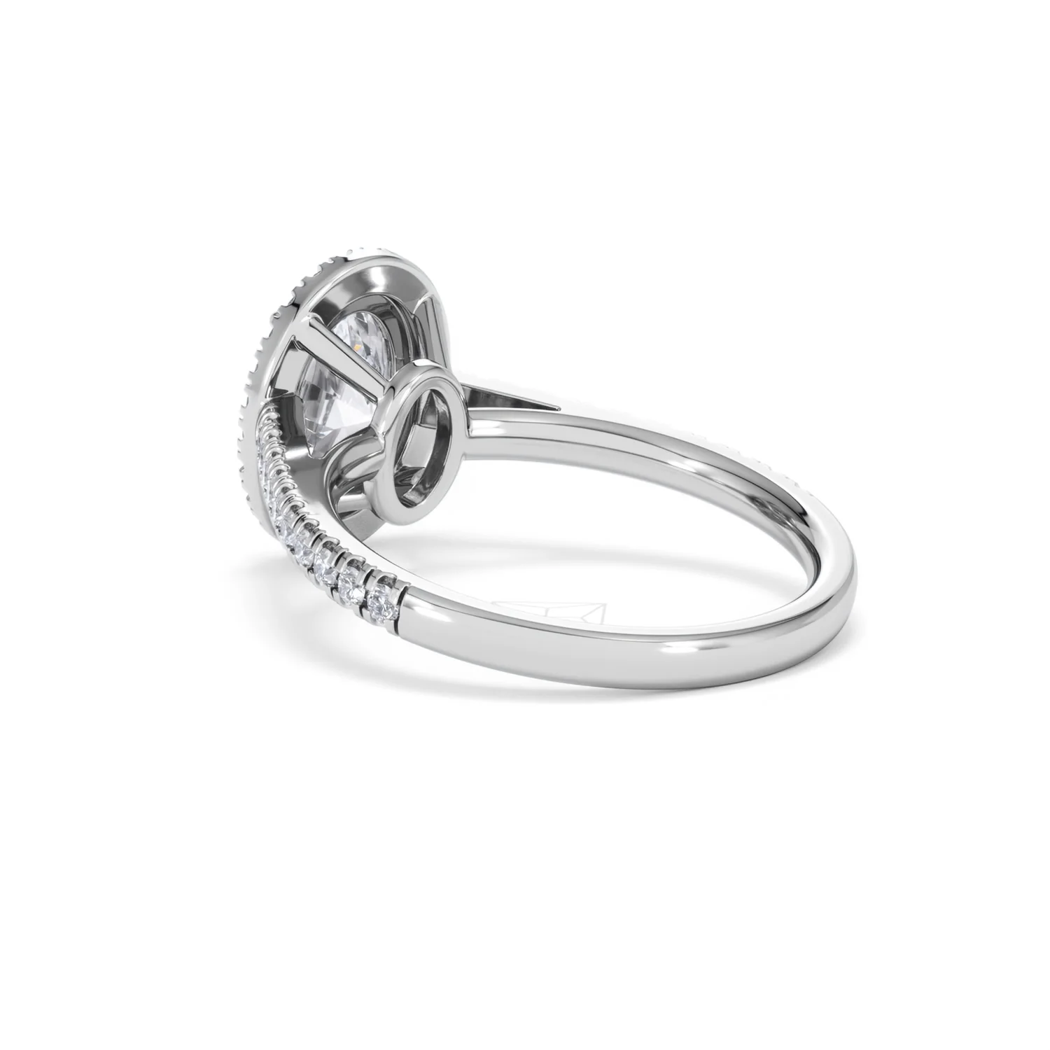 Georgina Lab Oval Diamond Halo Engagement Ring 18K White Gold 2.05ct F/VS1 - Image 60