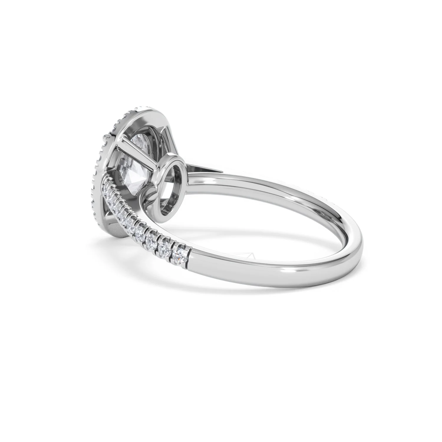 Georgina Lab Oval Diamond Halo Engagement Ring 18K White Gold 2.05ct F/VS1 - Image 62