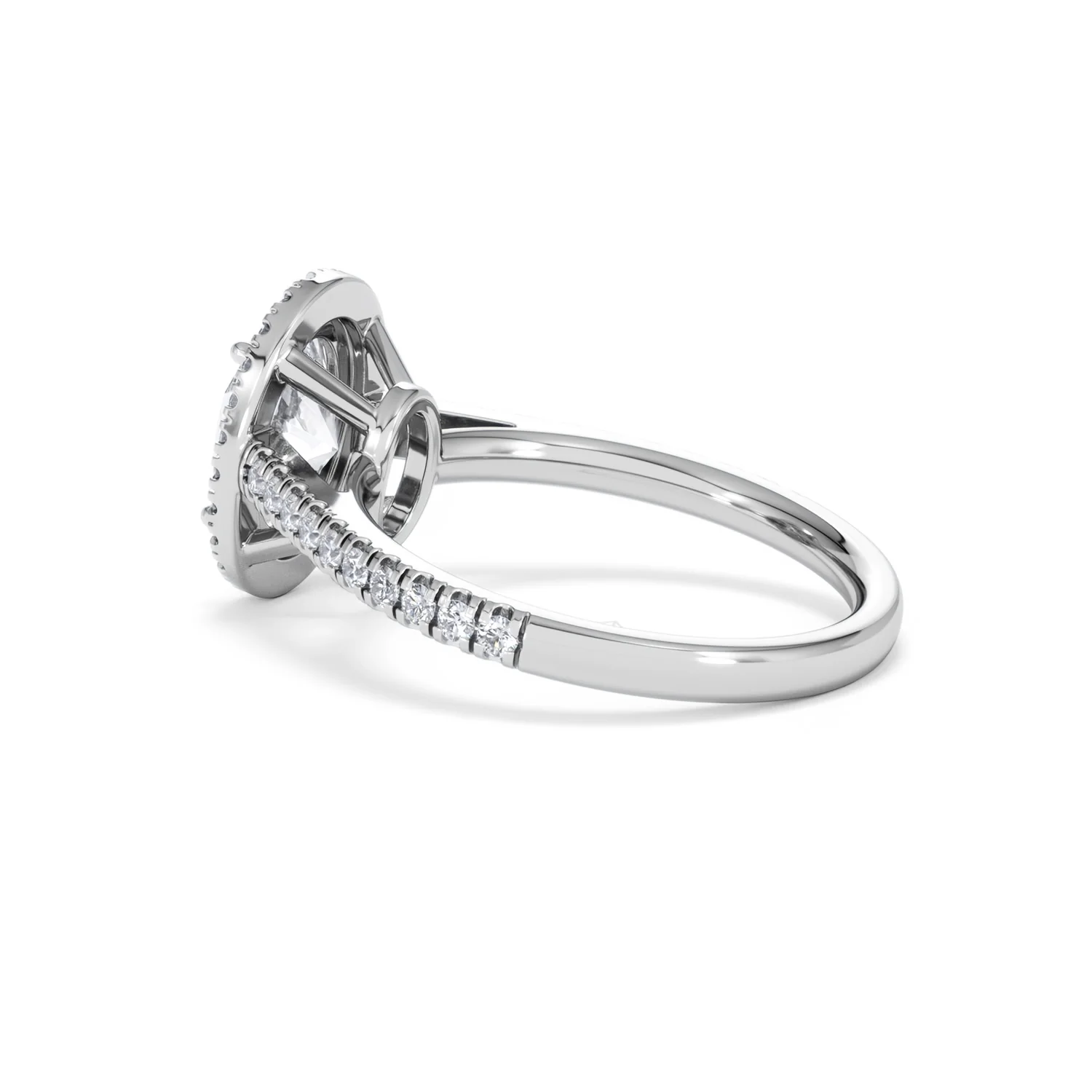 Georgina Lab Oval Diamond Halo Engagement Ring 18K White Gold 2.05ct F/VS1 - Image 64