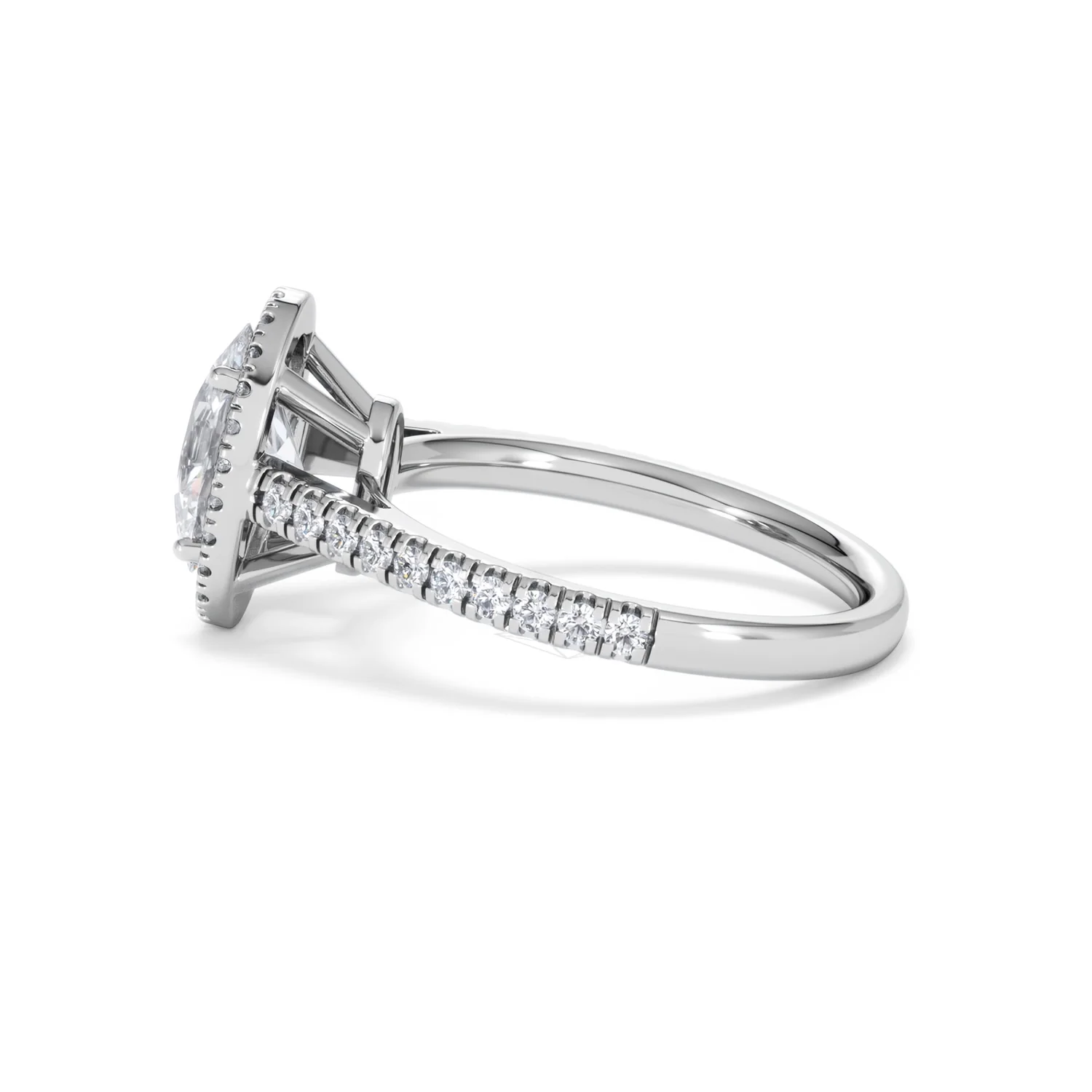 Georgina Lab Oval Diamond Halo Engagement Ring 18K White Gold 2.05ct F/VS1 - Image 69