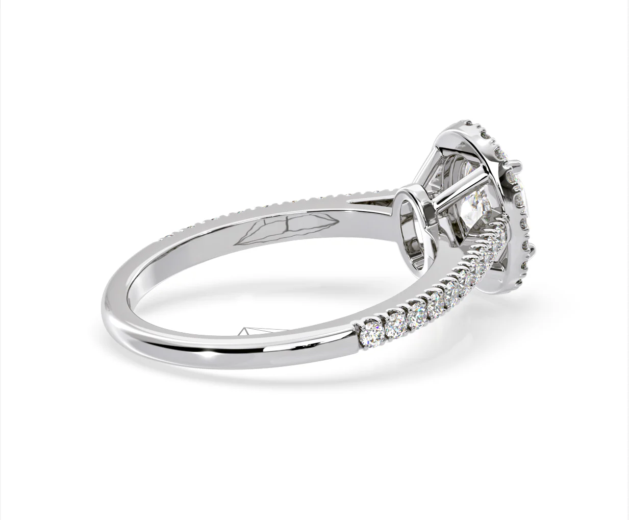 Georgina Lab Oval Diamond Halo Engagement Ring 18K White Gold 2.55ct F/VS1 - Image 139
