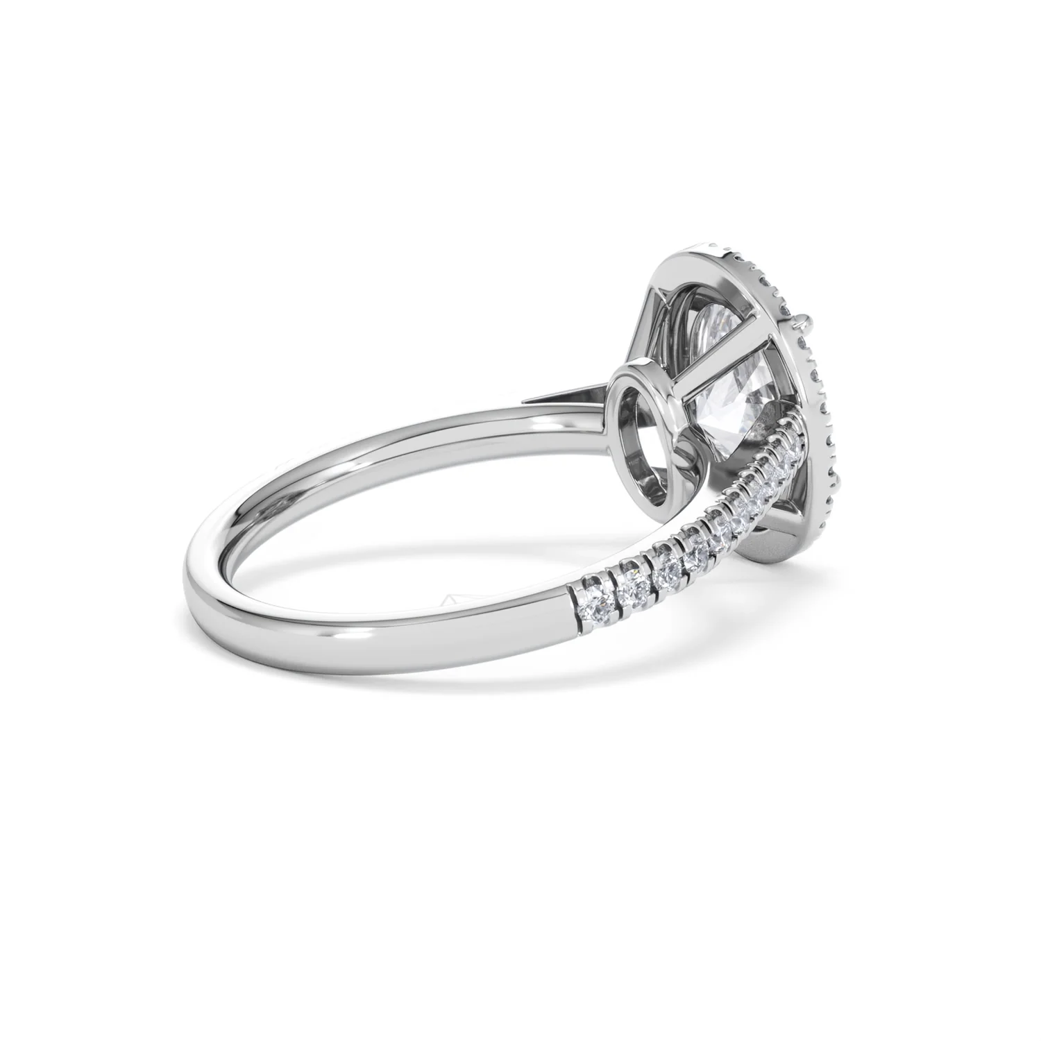 Georgina Lab Oval Diamond Halo Engagement Ring 18K White Gold 2.55ct F/VS1 - Image 39