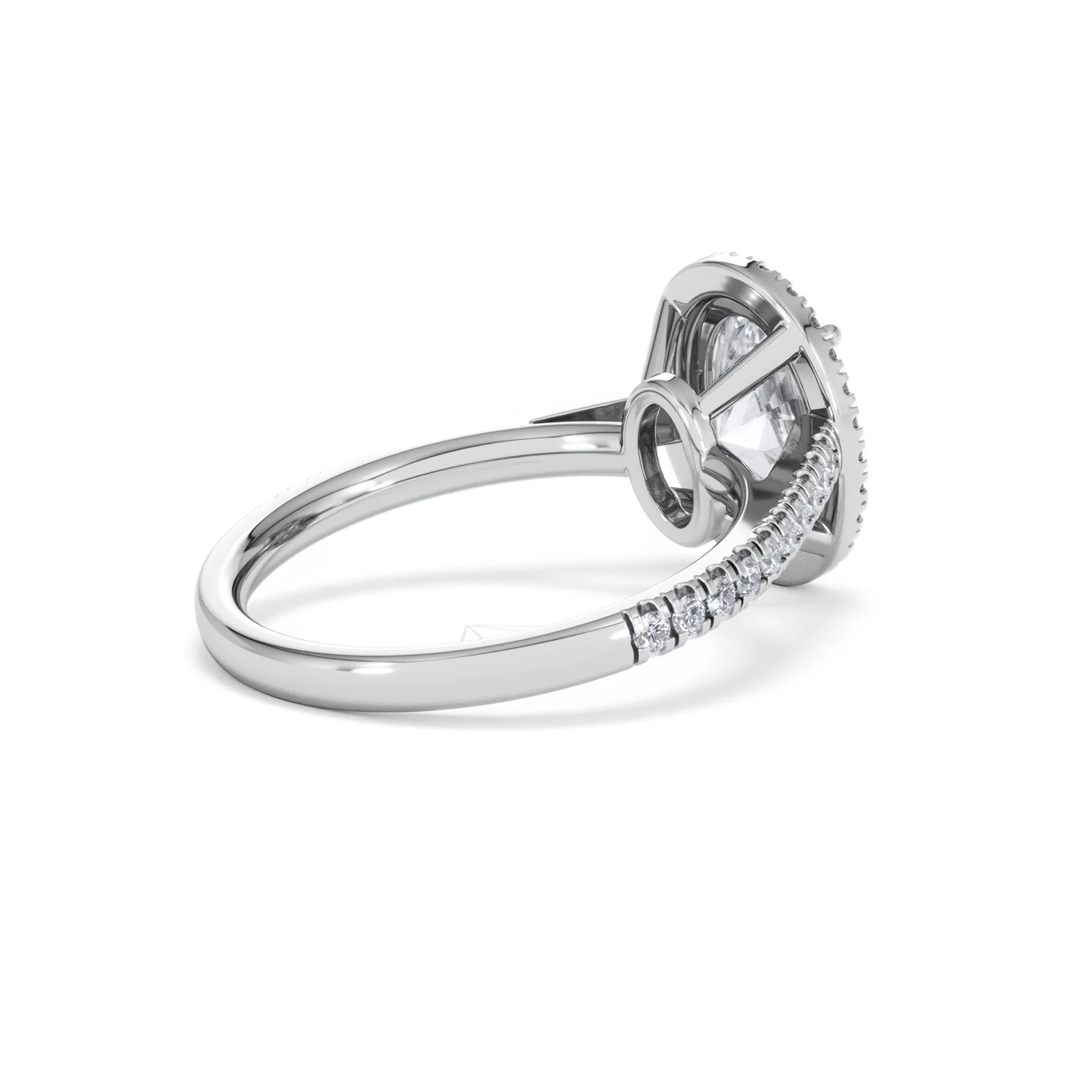 Georgina Lab Oval Diamond Halo Engagement Ring 18K White Gold 2.55ct F/VS1 - Image 40