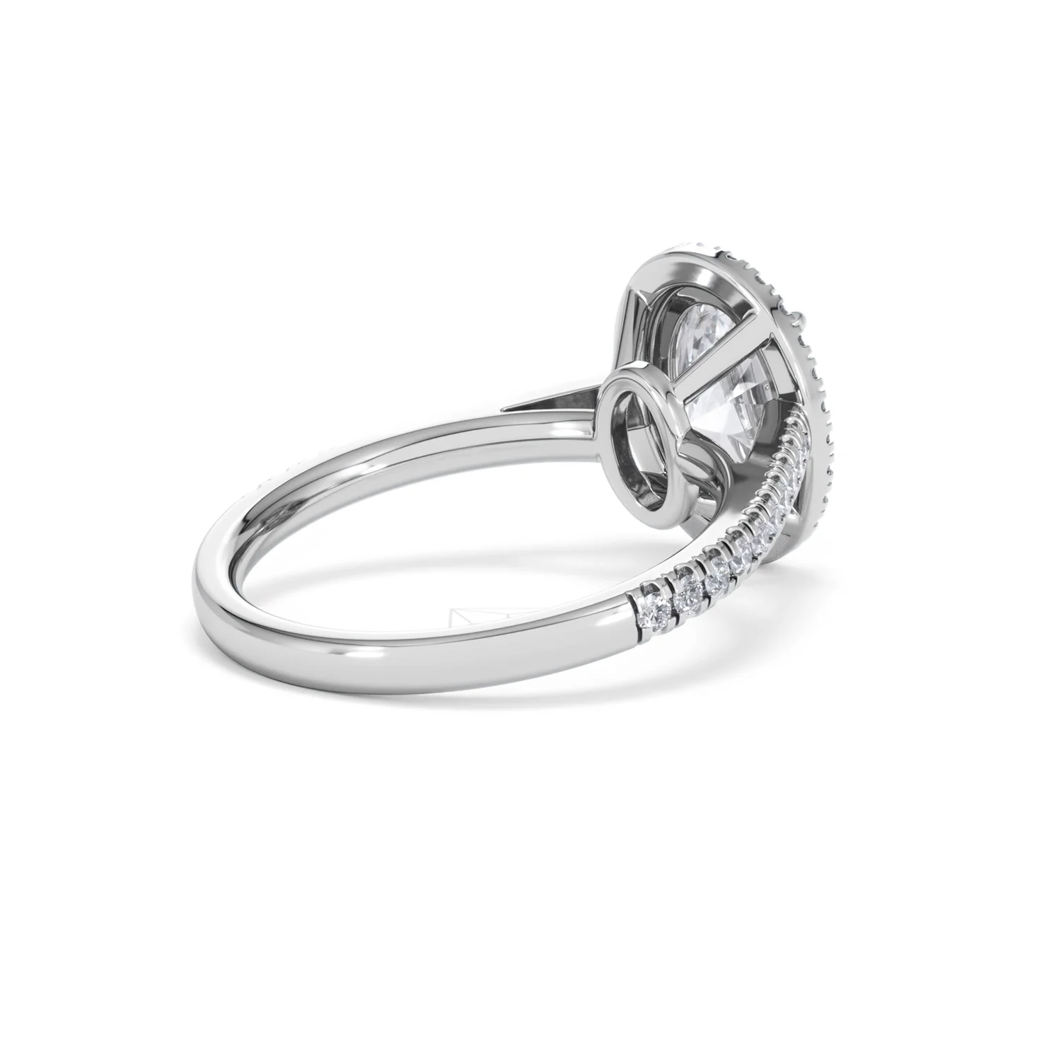 Georgina Lab Oval Diamond Halo Engagement Ring 18K White Gold 2.55ct F/VS1 - Image 41