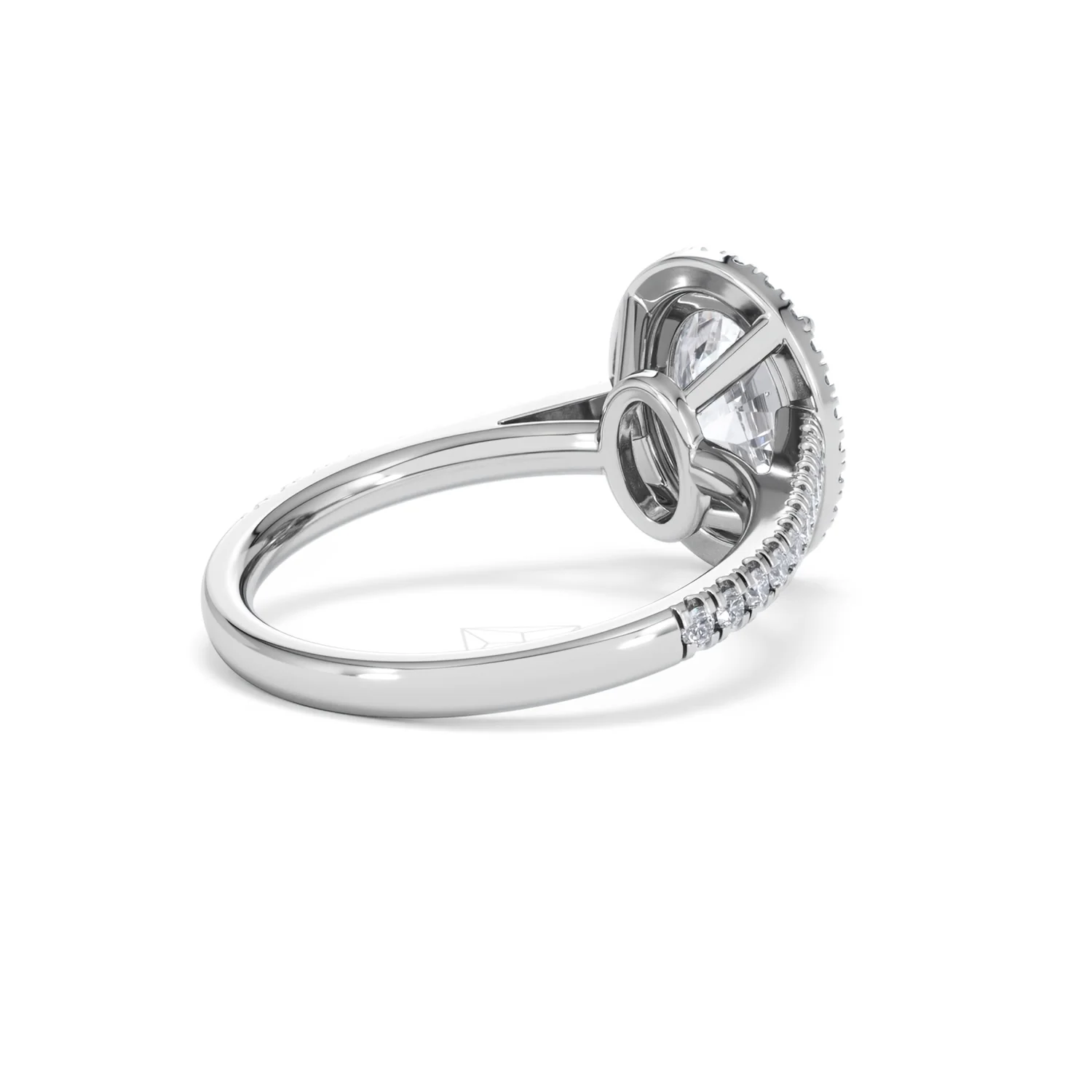 Georgina Lab Oval Diamond Halo Engagement Ring 18K White Gold 2.55ct F/VS1 - Image 42