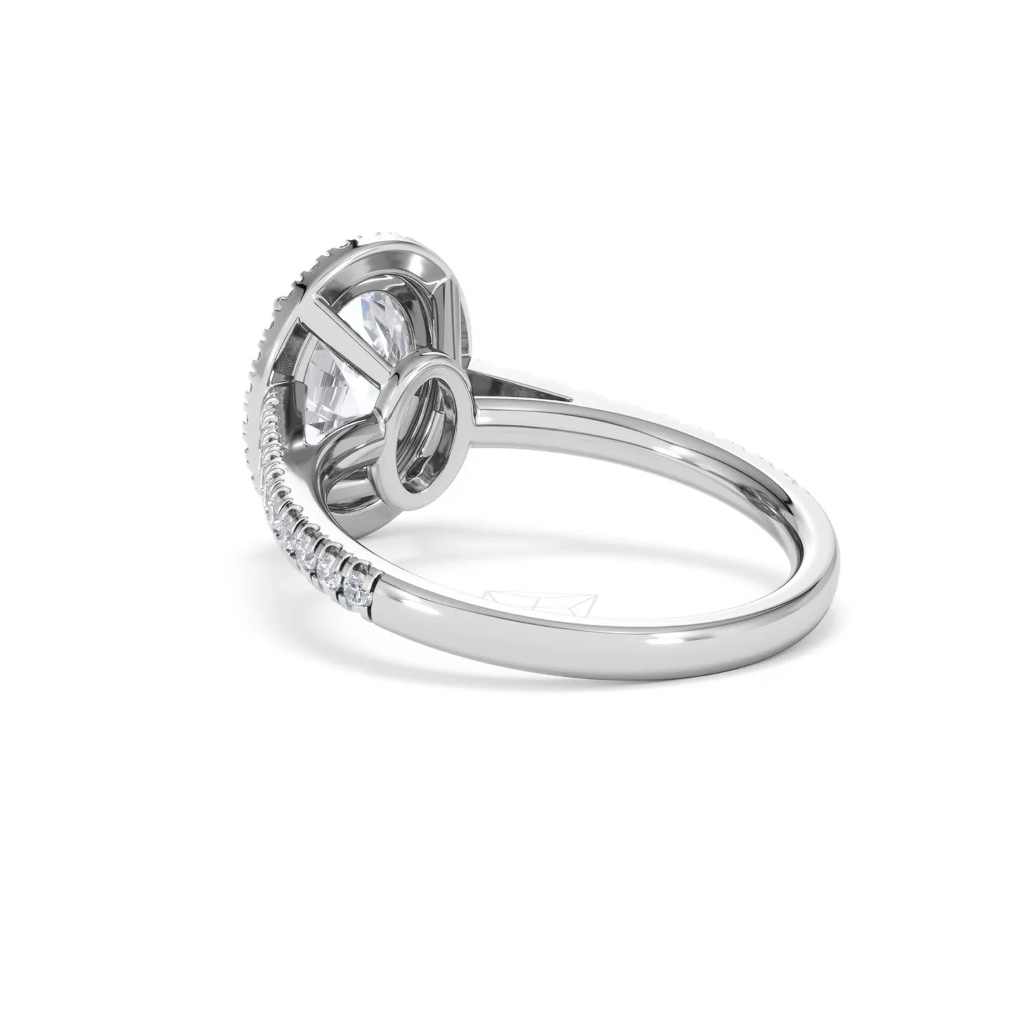 Georgina Lab Oval Diamond Halo Engagement Ring 18K White Gold 2.55ct F/VS1 - Image 59