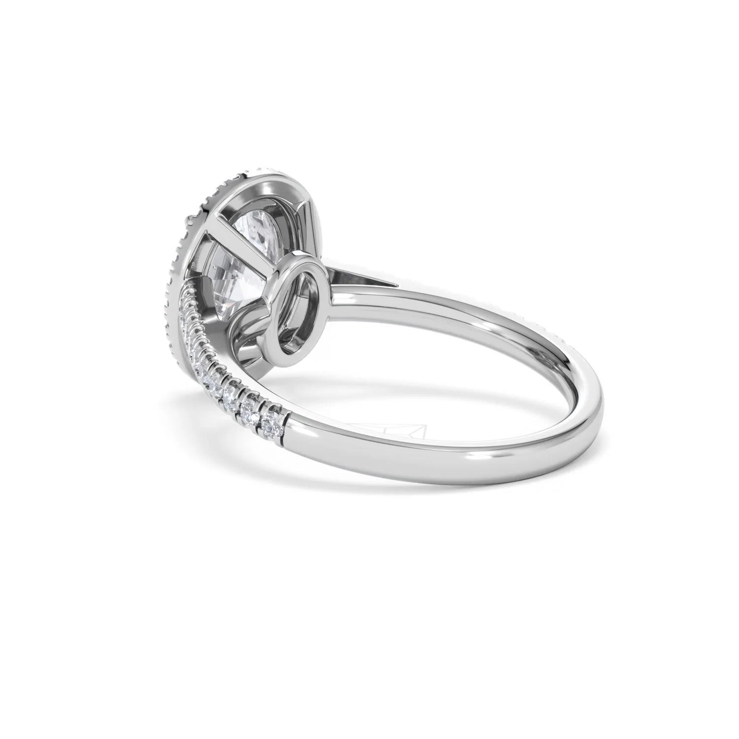 Georgina Lab Oval Diamond Halo Engagement Ring 18K White Gold 2.55ct F/VS1 - Image 60