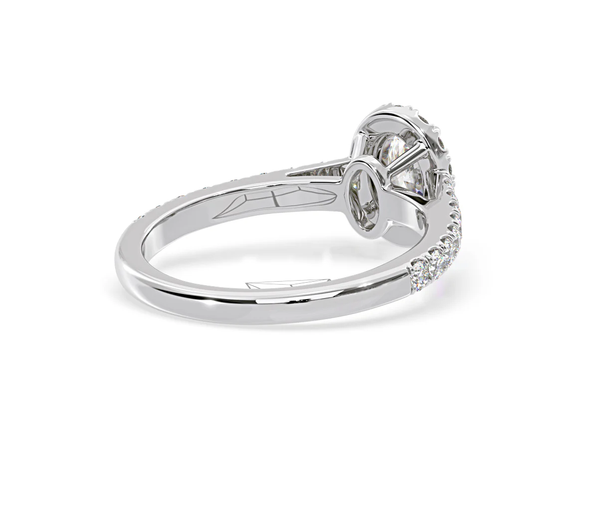 Georgina Lab Oval Diamond Halo Engagement Ring Platinum 1.00ct F/VS1 - Image 137
