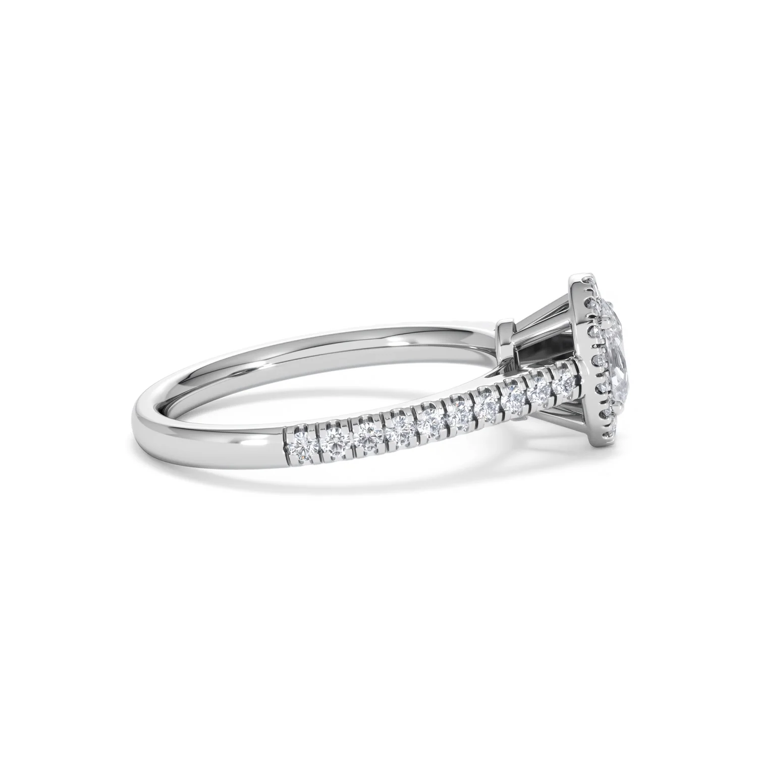 Georgina Lab Oval Diamond Halo Engagement Ring Platinum 1.00ct F/VS1 - Image 29