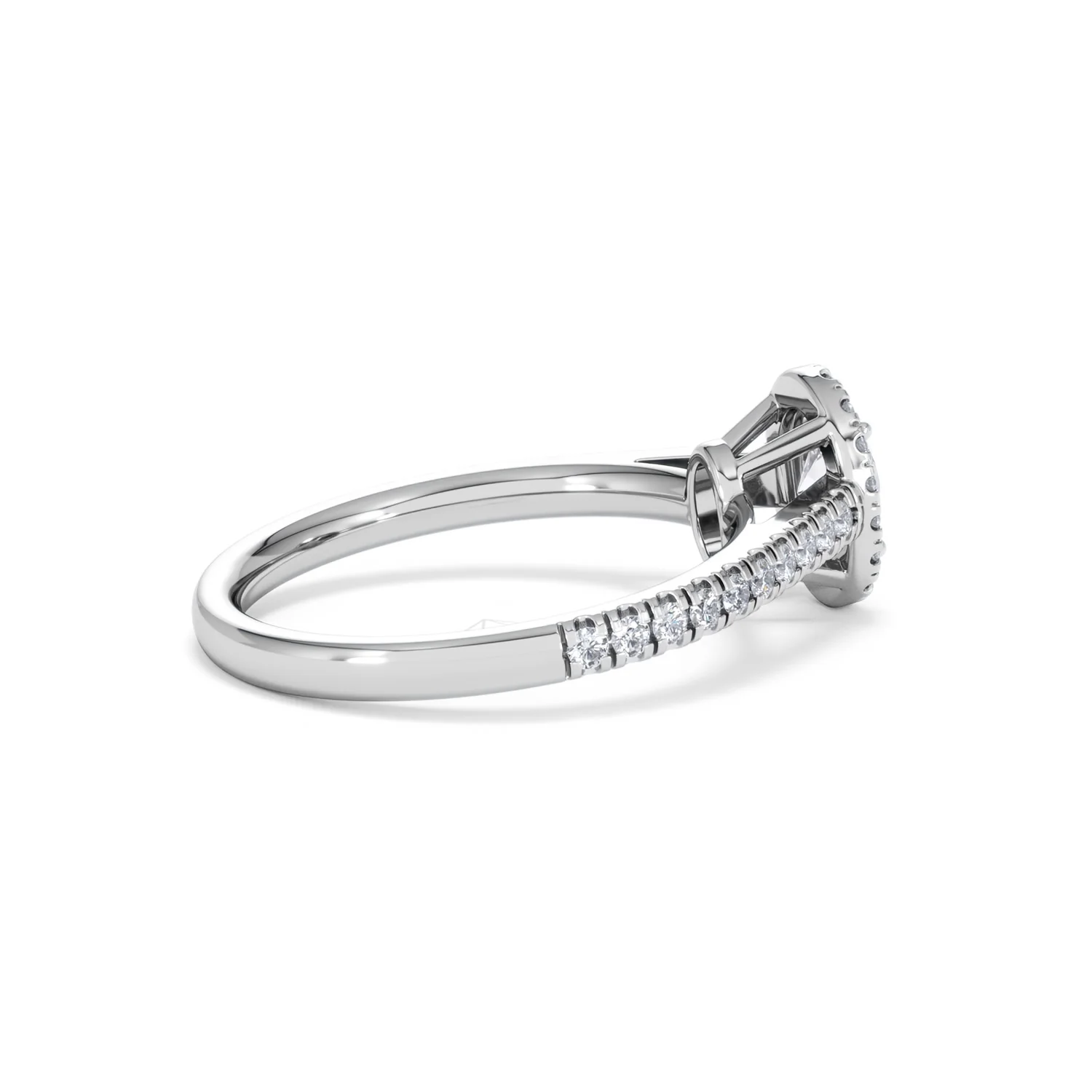 Georgina Lab Oval Diamond Halo Engagement Ring Platinum 1.00ct F/VS1 - Image 35