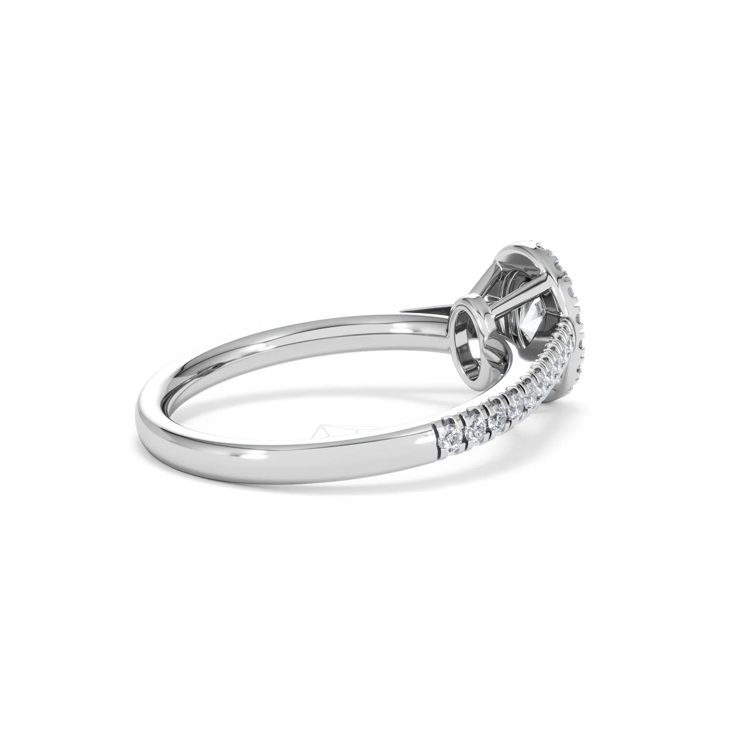 Georgina Lab Oval Diamond Halo Engagement Ring Platinum 1.00ct F/VS1 - Image 38