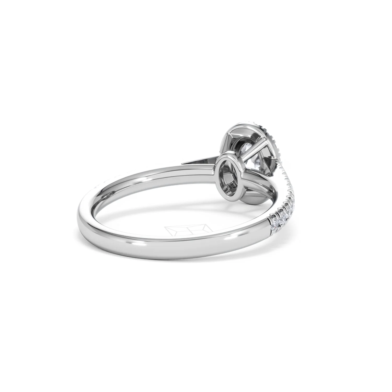 Georgina Lab Oval Diamond Halo Engagement Ring Platinum 1.00ct F/VS1 - Image 43