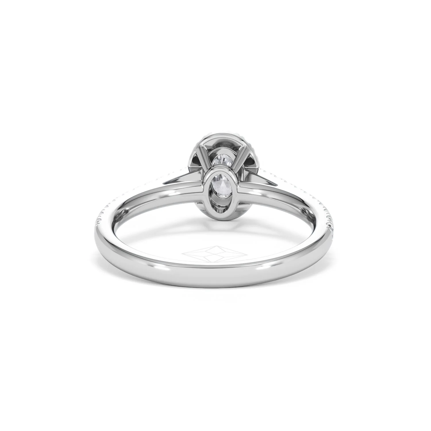 Georgina Lab Oval Diamond Halo Engagement Ring Platinum 1.00ct F/VS1 - Image 49