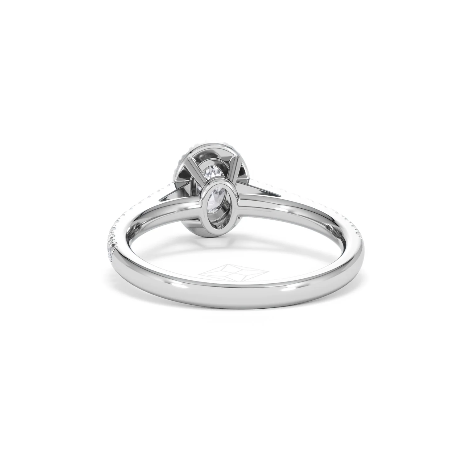 Georgina Lab Oval Diamond Halo Engagement Ring Platinum 1.00ct F/VS1 - Image 52
