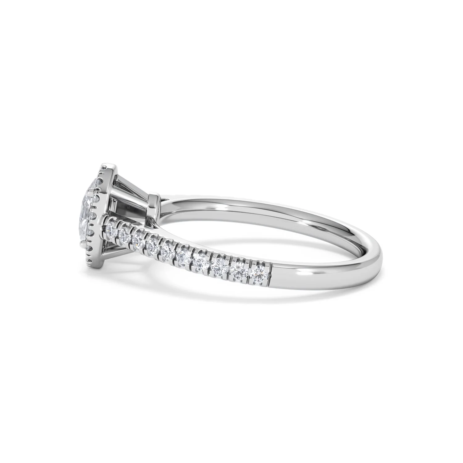 Georgina Lab Oval Diamond Halo Engagement Ring Platinum 1.00ct F/VS1 - Image 69