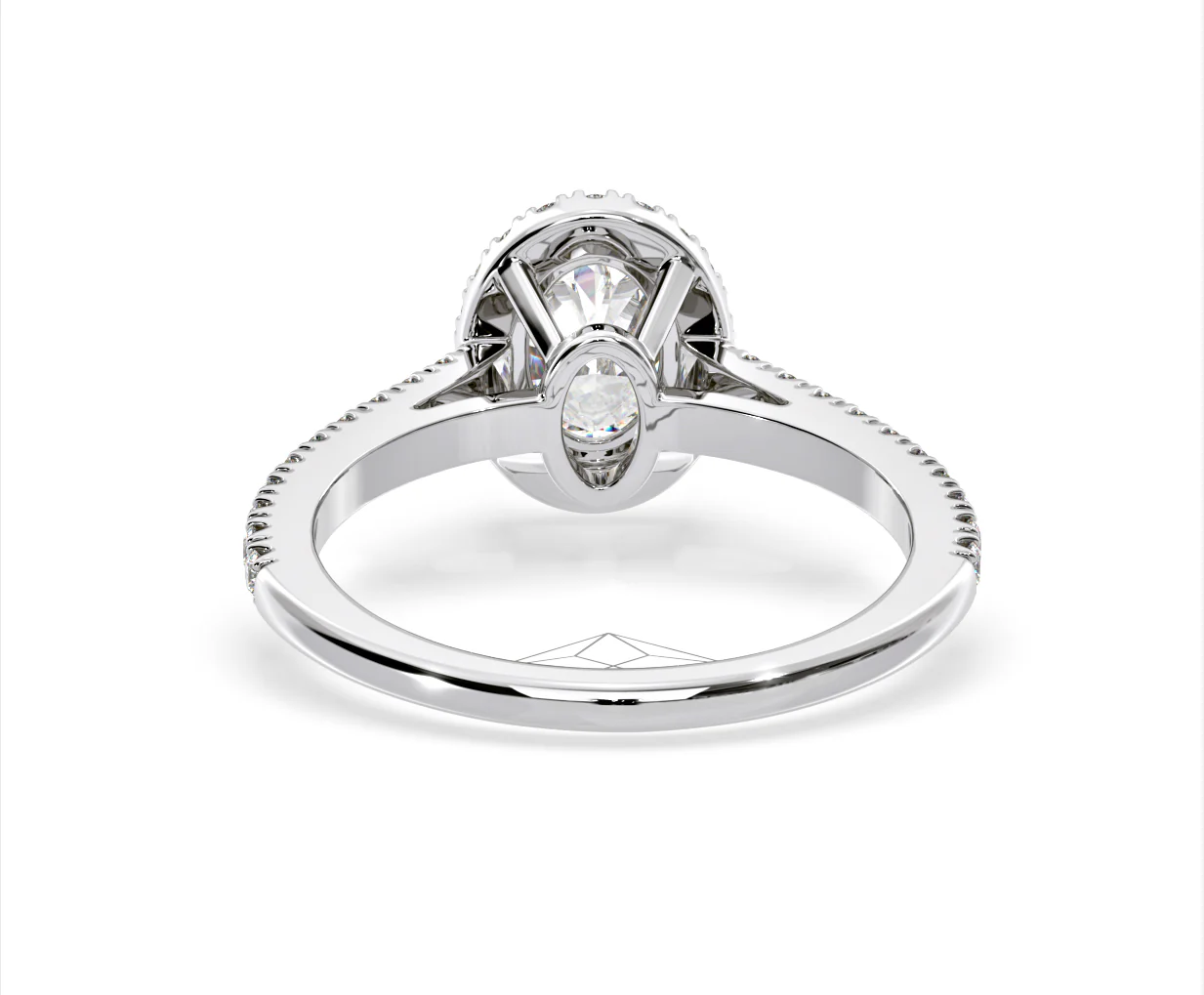 Georgina Lab Oval Diamond Halo Engagement Ring Platinum 1.55ct F/VS1 - Image 126