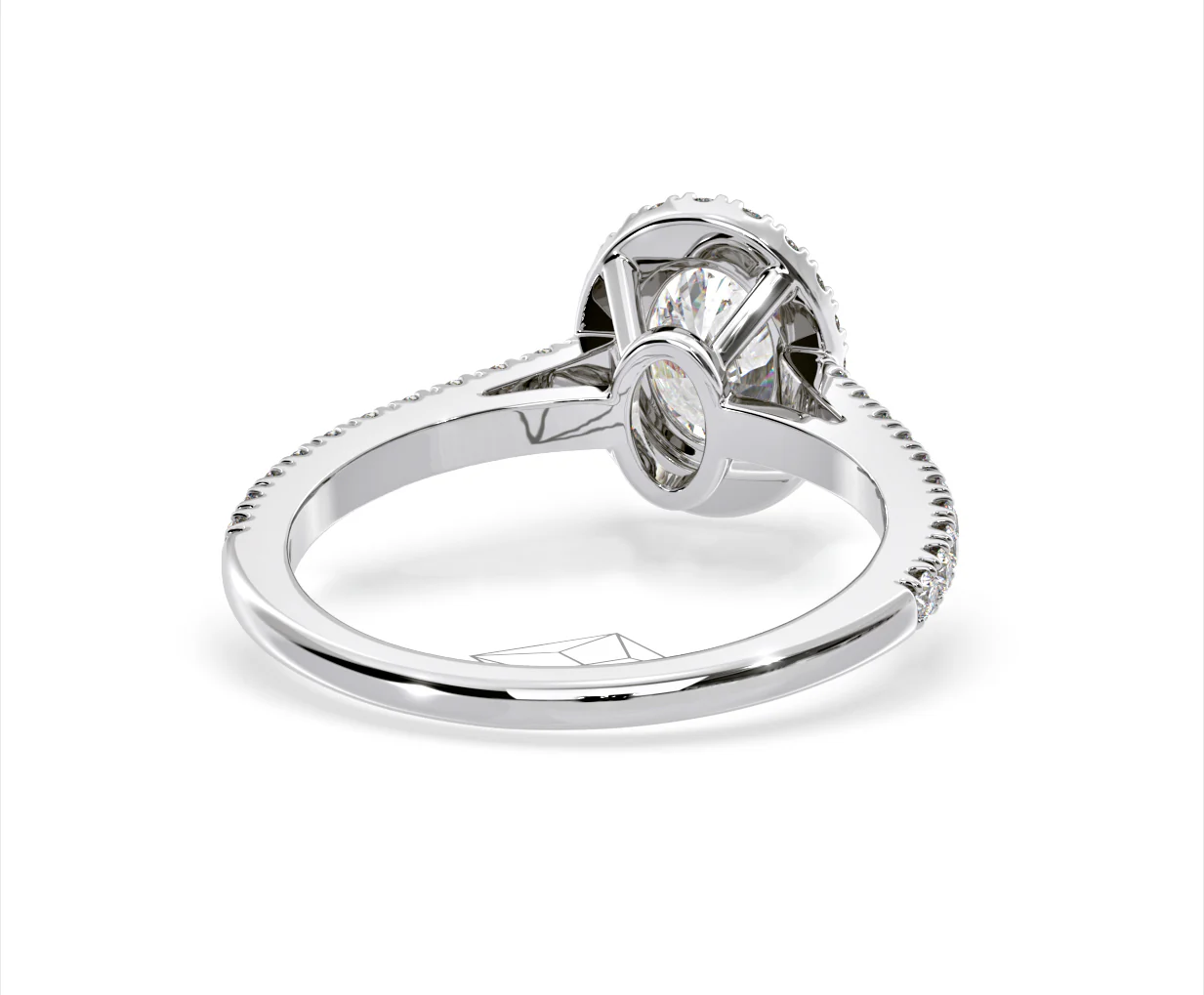 Georgina Lab Oval Diamond Halo Engagement Ring Platinum 1.55ct F/VS1 - Image 130