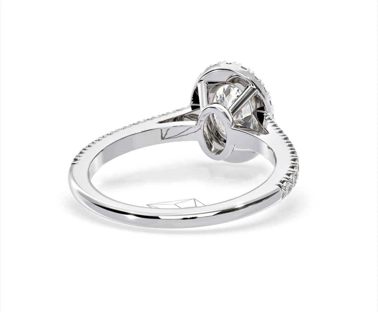 Georgina Lab Oval Diamond Halo Engagement Ring Platinum 1.55ct F/VS1 - Image 131