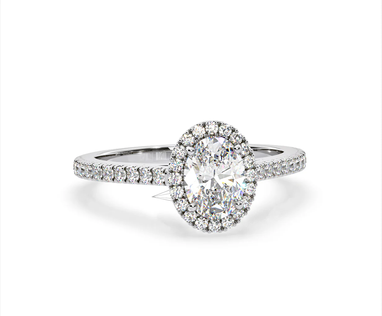 Georgina Lab Oval Diamond Halo Engagement Ring Platinum 1.55ct F/VS1 - Image 164