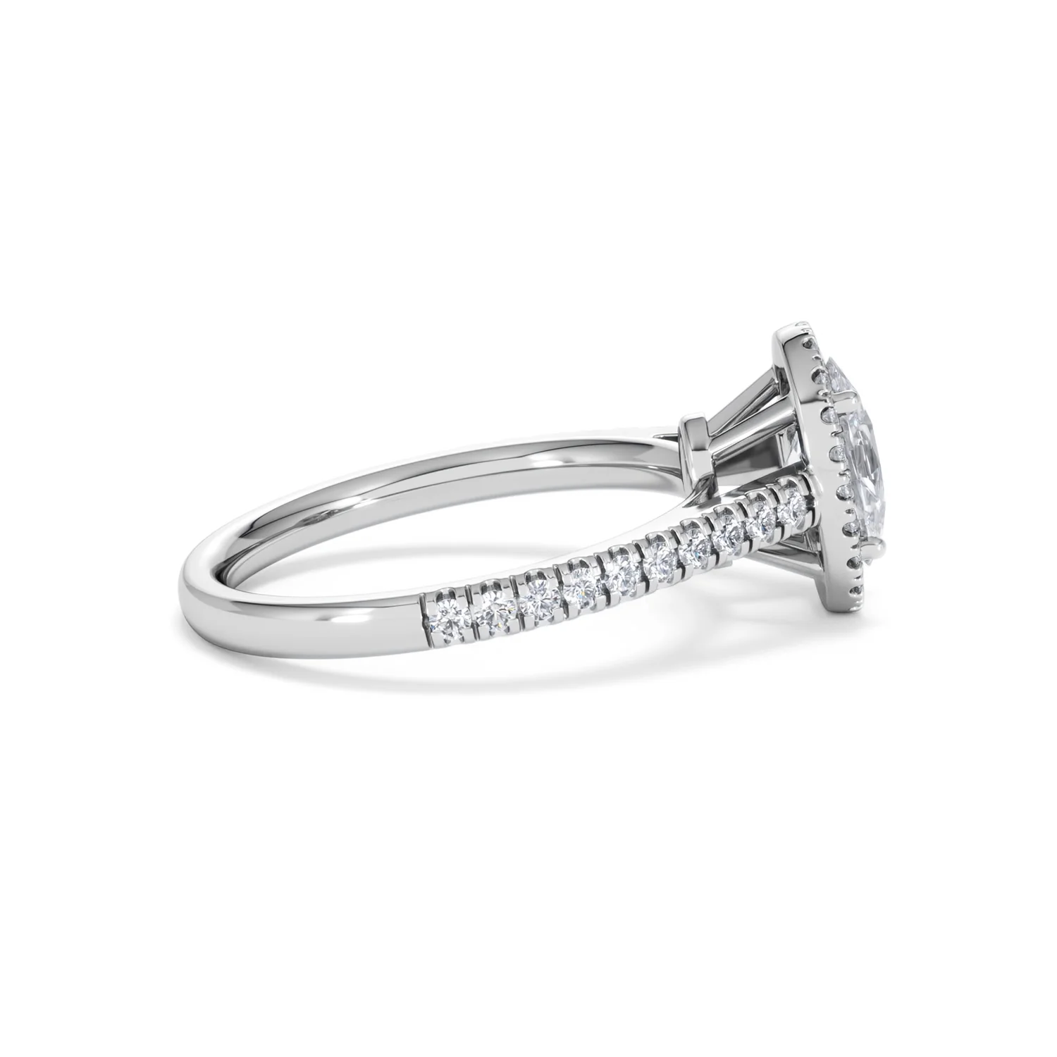 Georgina Lab Oval Diamond Halo Engagement Ring Platinum 1.55ct F/VS1 - Image 32