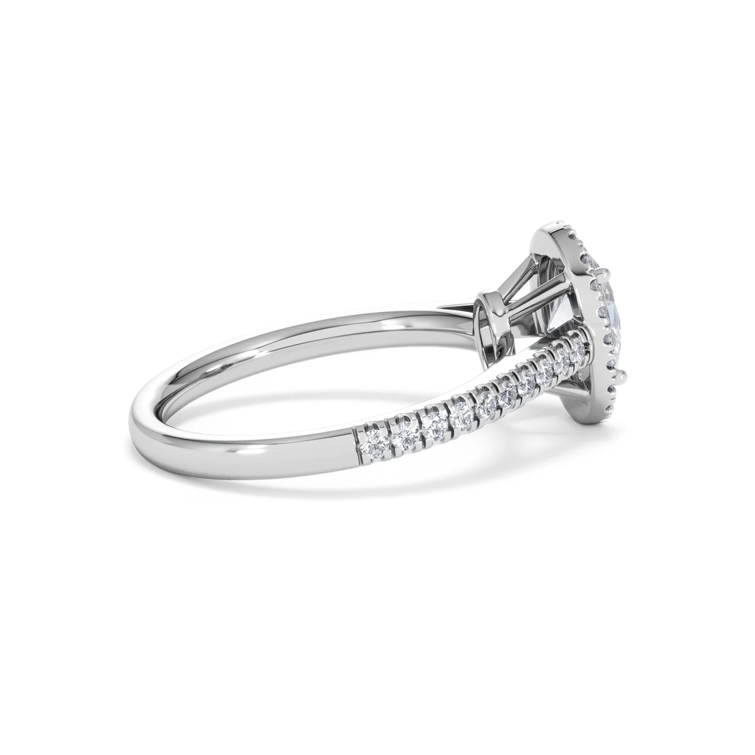 Georgina Lab Oval Diamond Halo Engagement Ring Platinum 1.55ct F/VS1 - Image 35