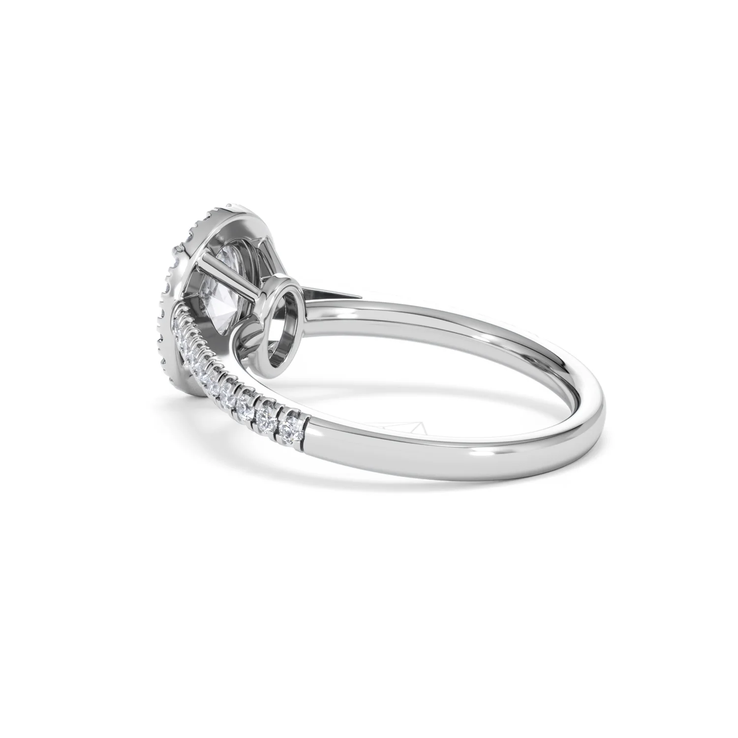 Georgina Lab Oval Diamond Halo Engagement Ring Platinum 1.55ct F/VS1 - Image 62
