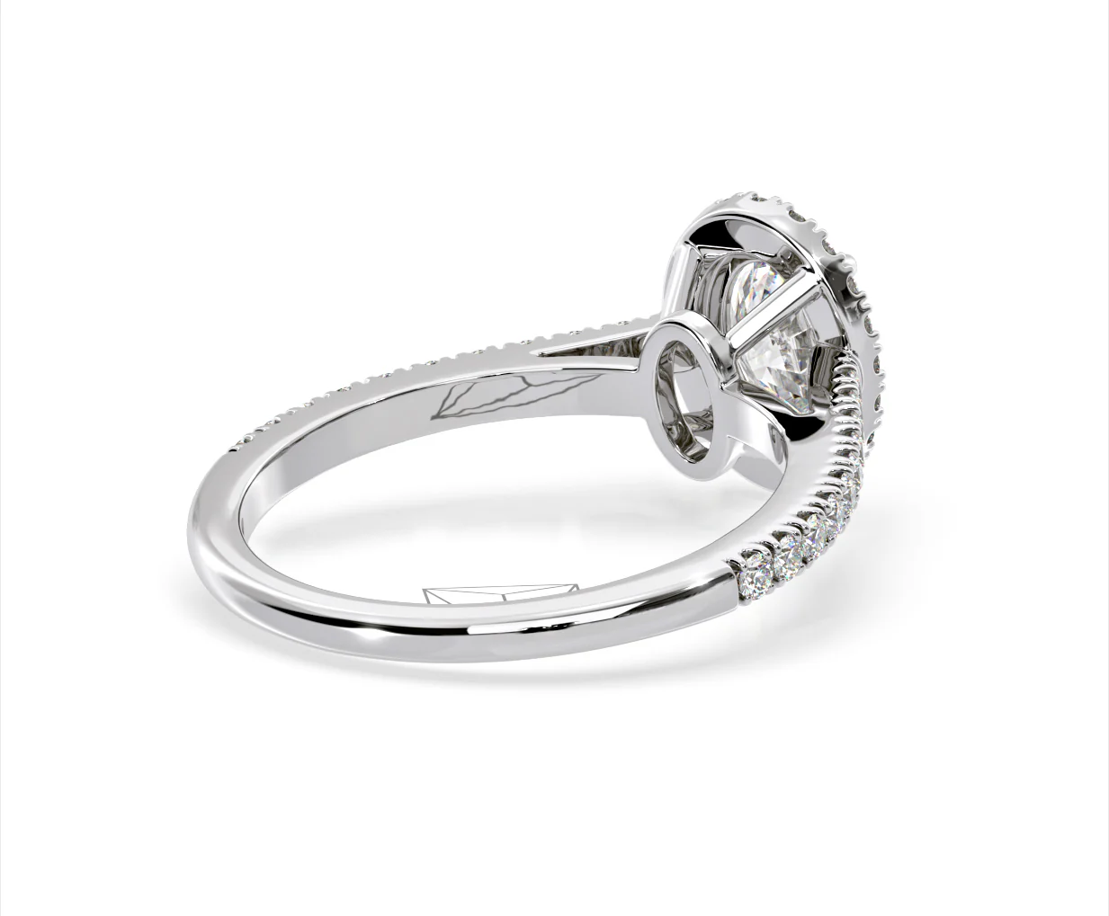 Georgina Lab Oval Diamond Halo Engagement Ring Platinum 2.05ct F/VS1 - Image 135