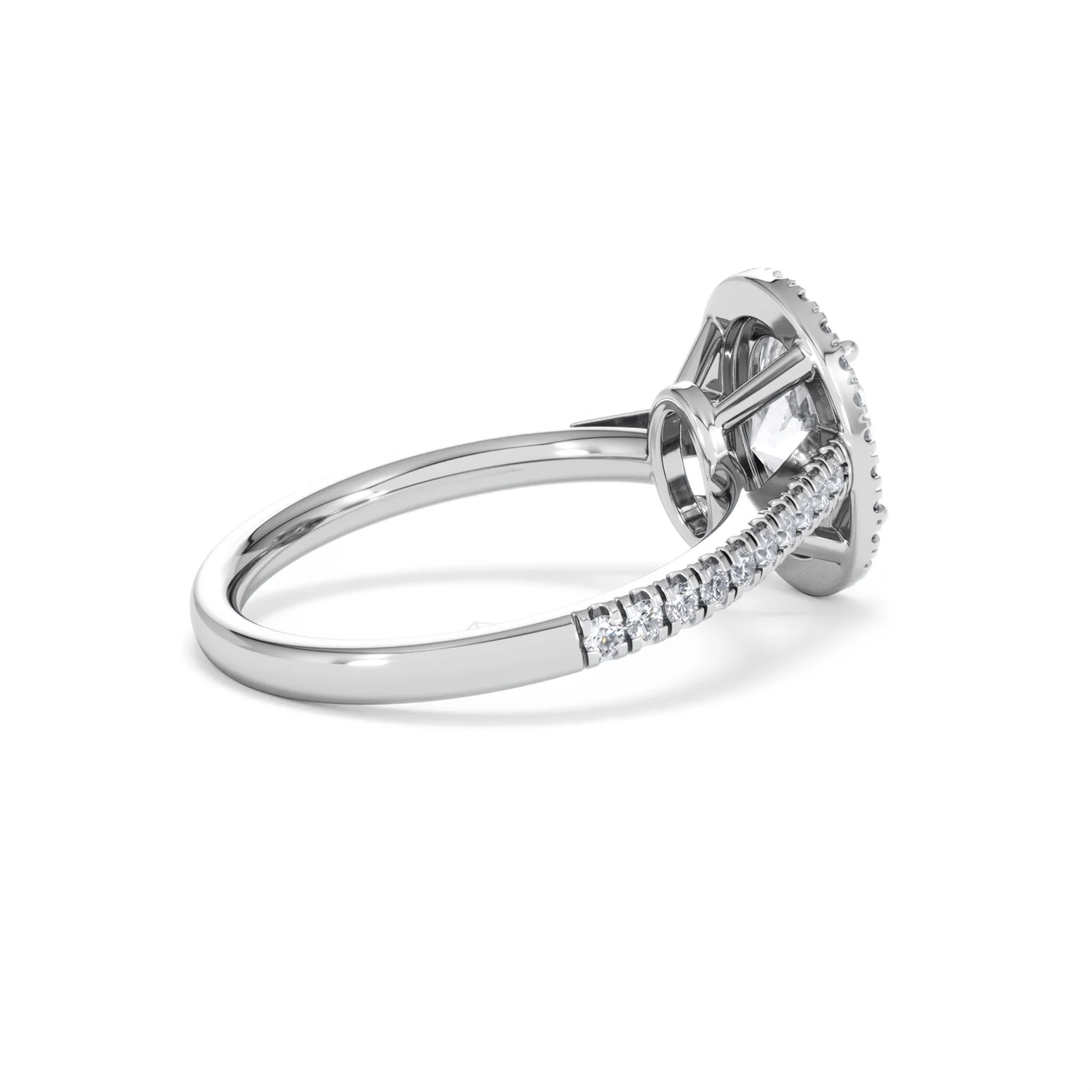 Georgina Lab Oval Diamond Halo Engagement Ring Platinum 2.05ct F/VS1 - Image 38