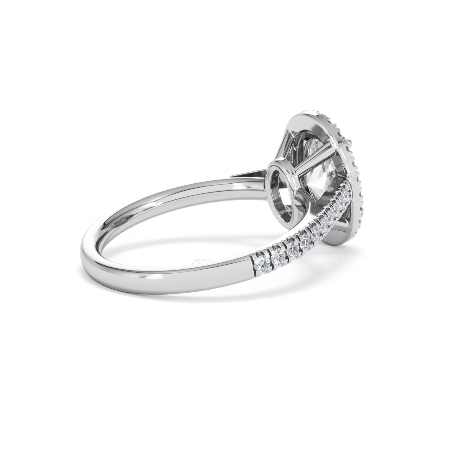Georgina Lab Oval Diamond Halo Engagement Ring Platinum 2.05ct F/VS1 - Image 39
