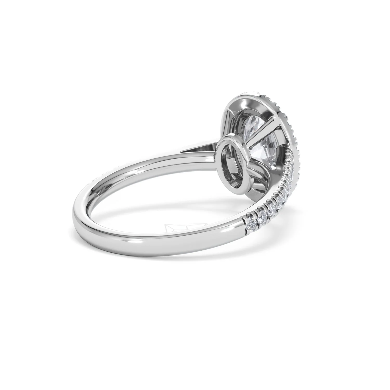 Georgina Lab Oval Diamond Halo Engagement Ring Platinum 2.05ct F/VS1 - Image 42