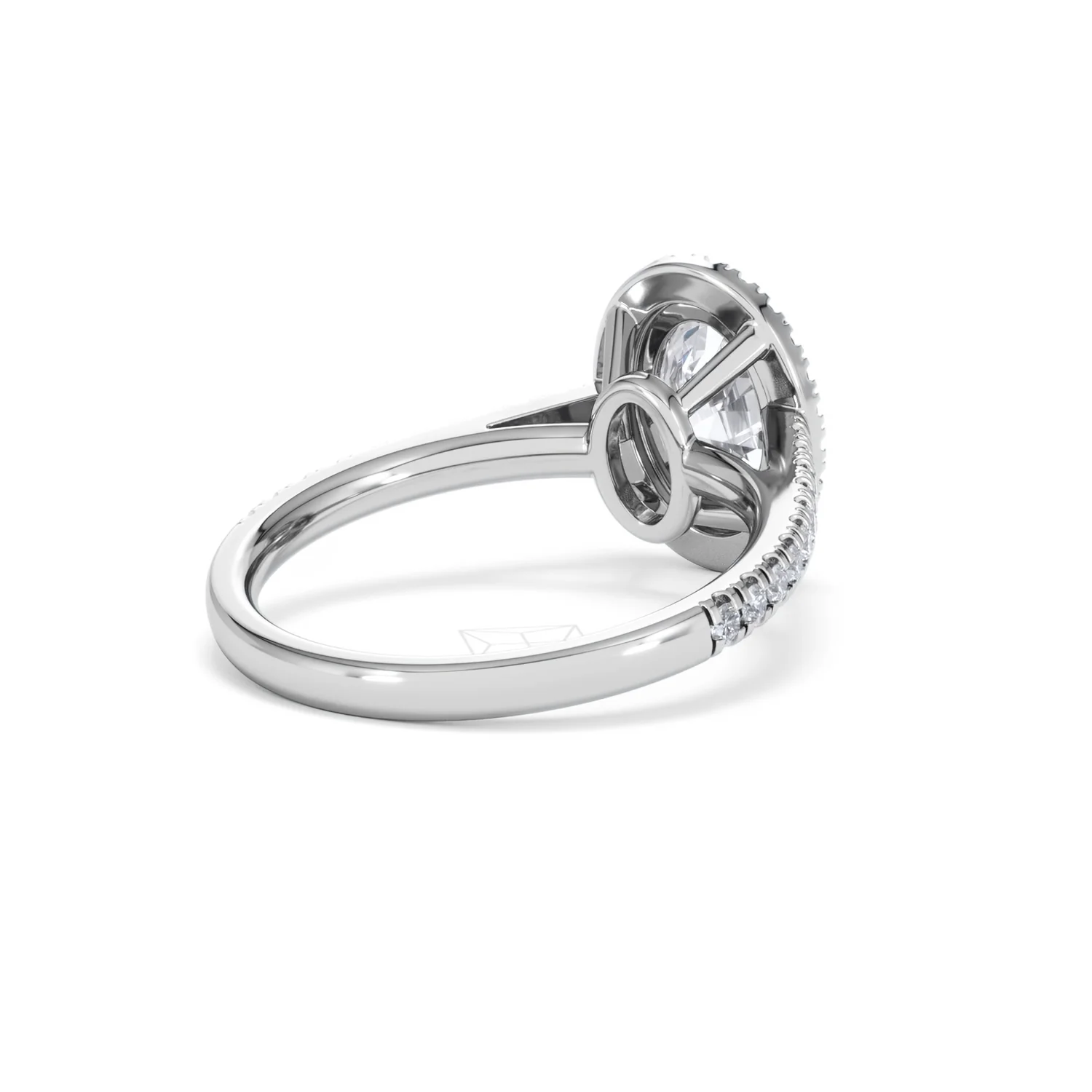 Georgina Lab Oval Diamond Halo Engagement Ring Platinum 2.05ct F/VS1 - Image 43