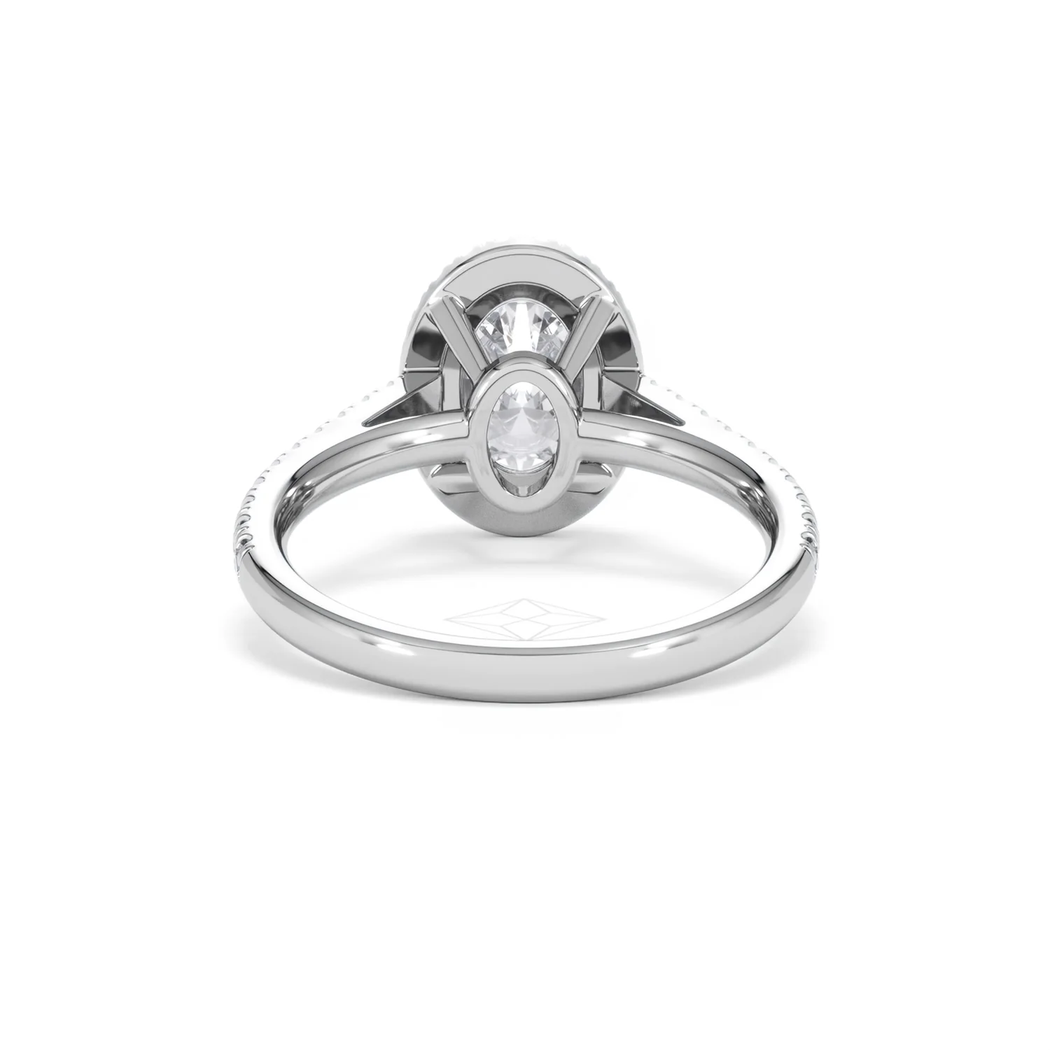 Georgina Lab Oval Diamond Halo Engagement Ring Platinum 2.05ct F/VS1 - Image 51