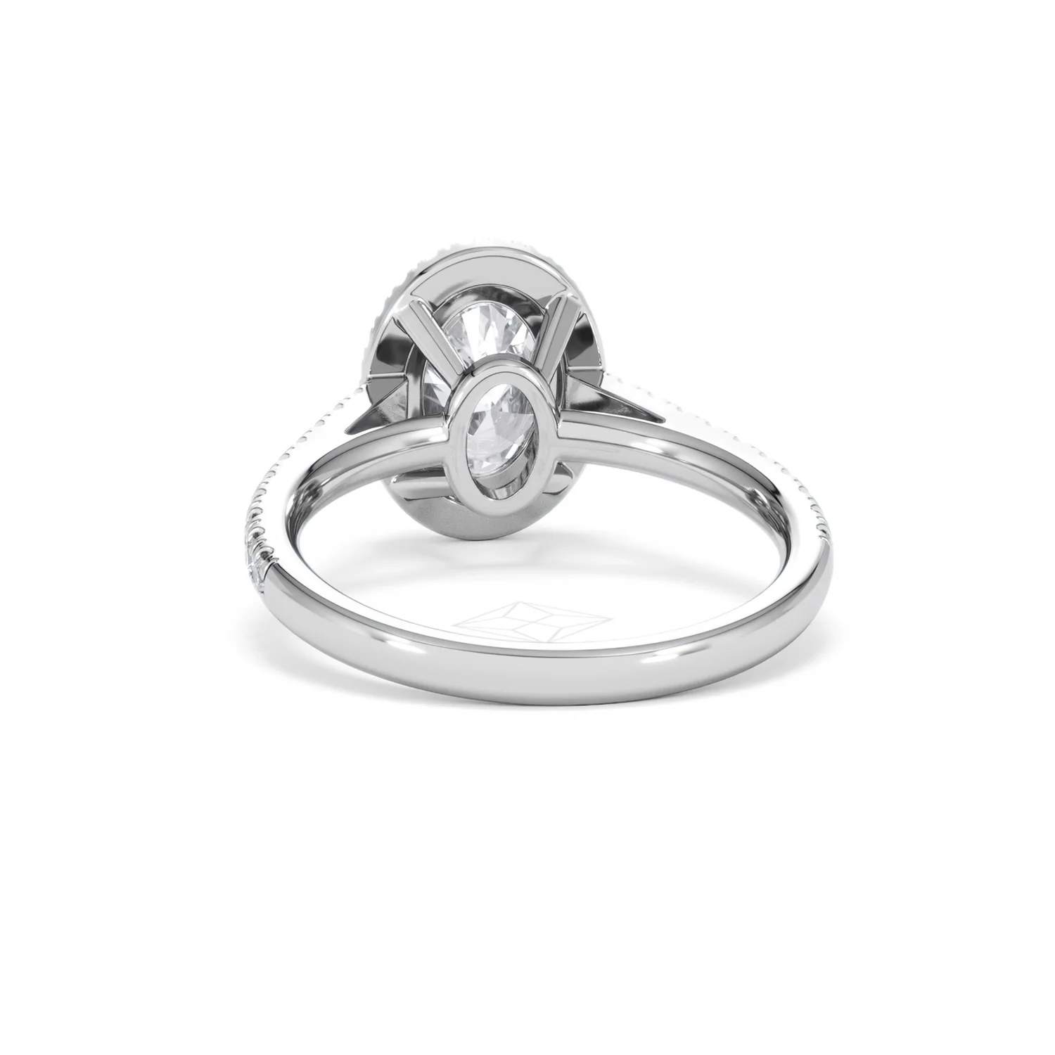 Georgina Lab Oval Diamond Halo Engagement Ring Platinum 2.05ct F/VS1 - Image 53