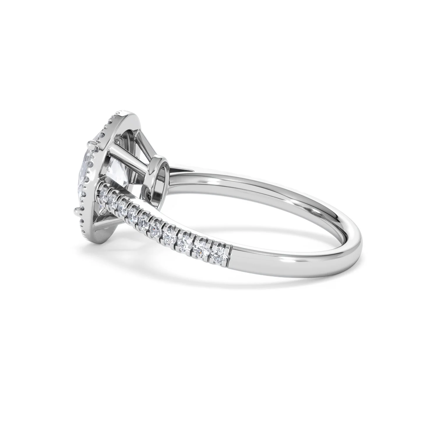Georgina Lab Oval Diamond Halo Engagement Ring Platinum 2.05ct F/VS1 - Image 66