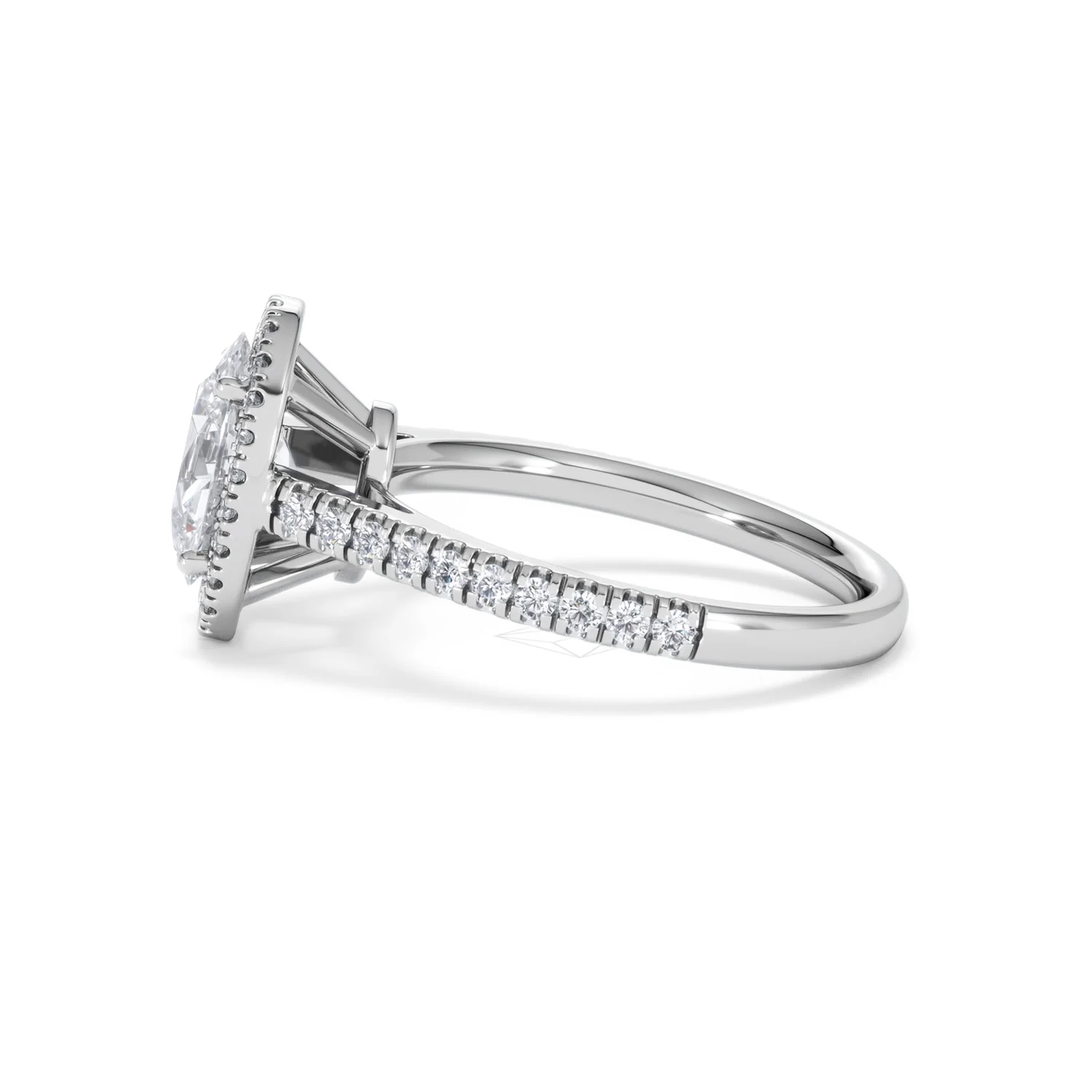 Georgina Lab Oval Diamond Halo Engagement Ring Platinum 2.05ct F/VS1 - Image 71